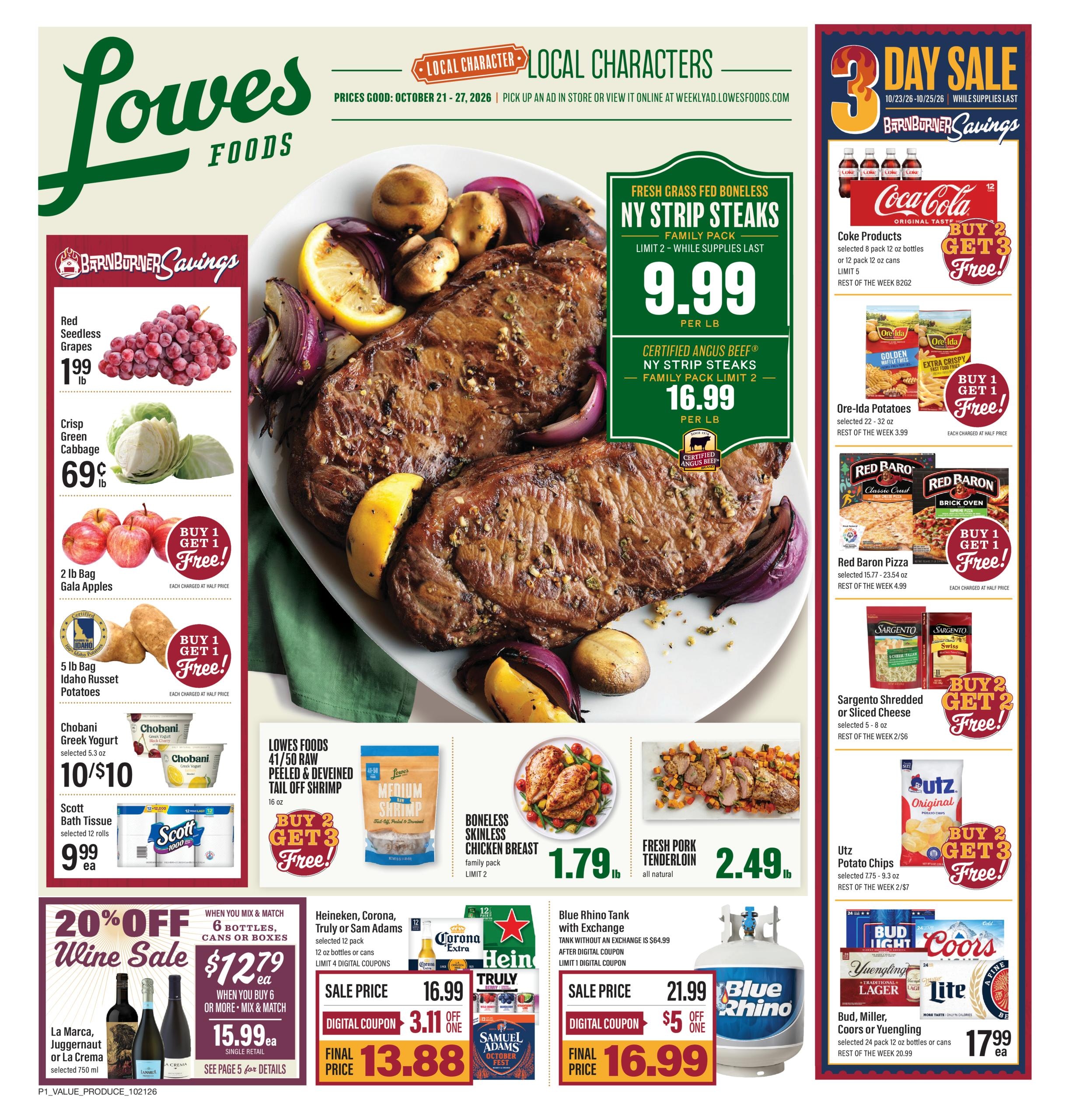 Lowes Foods weekly ad page 1