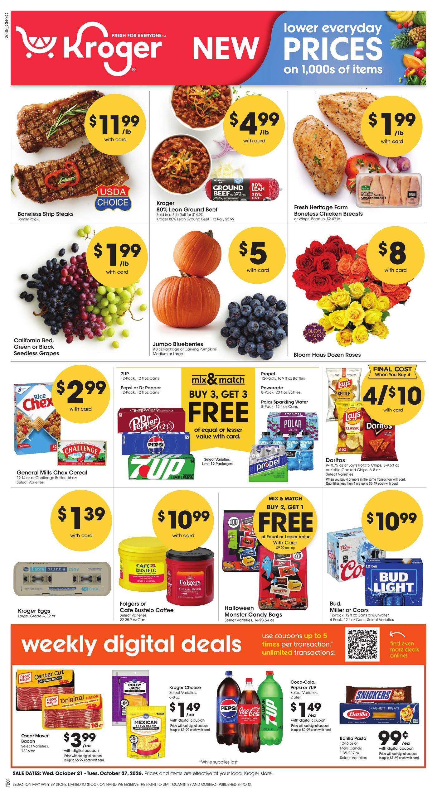 Kroger weekly ad page 1