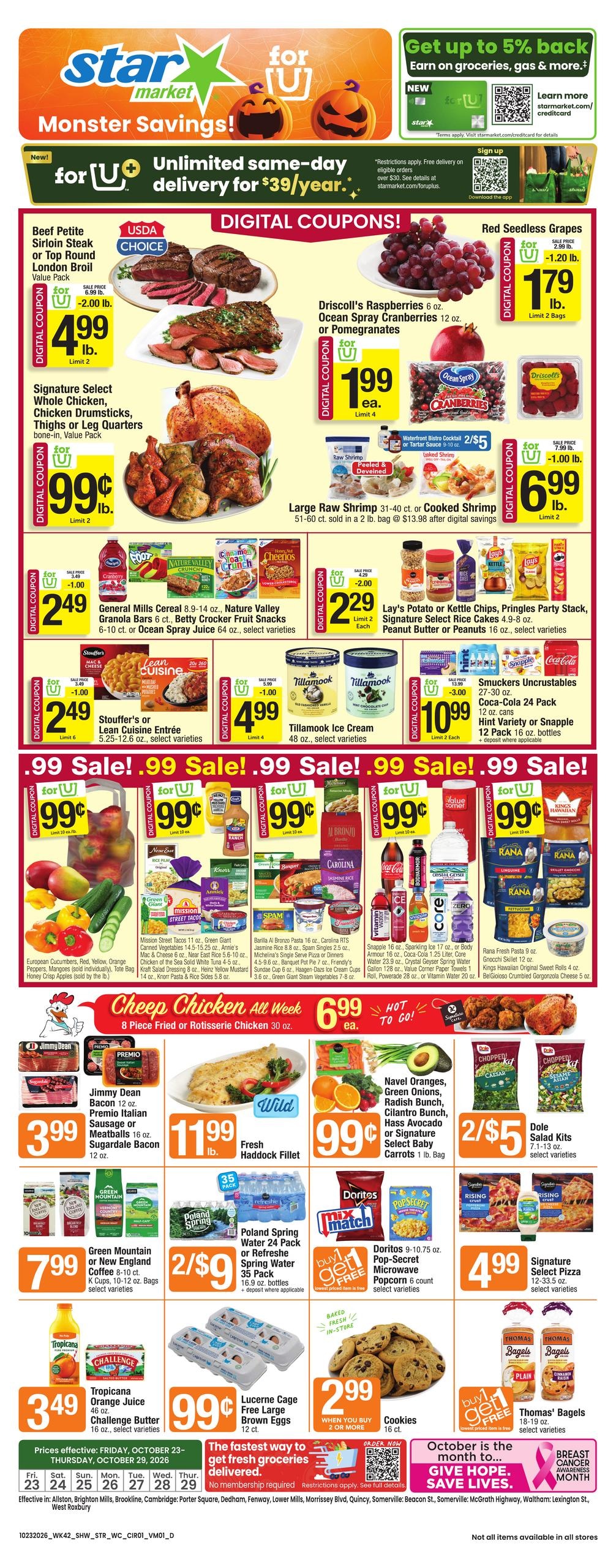 Star Market weekly ad page 1