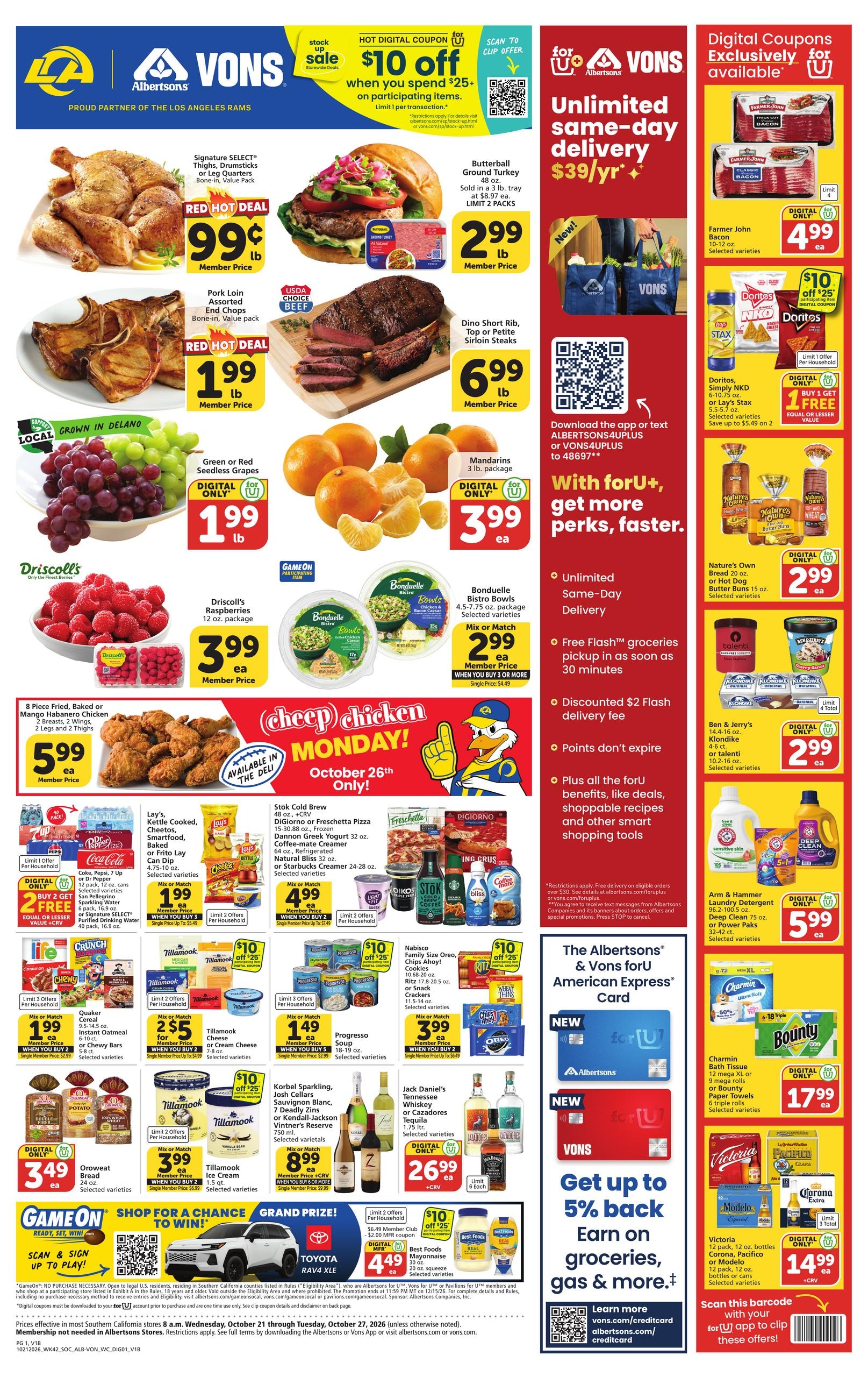 Vons weekly ad page 1