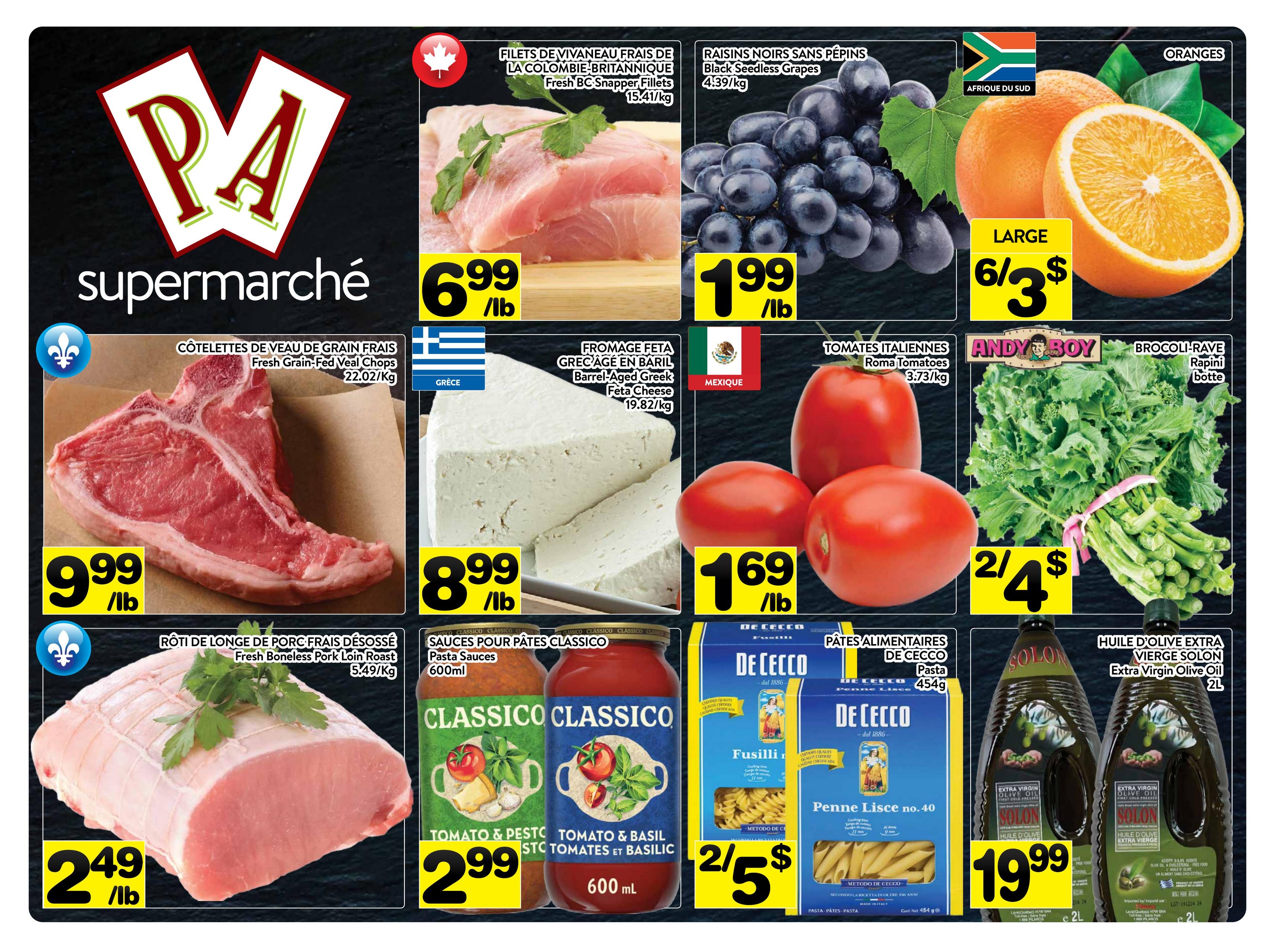 Supermarche PA flyer page 1