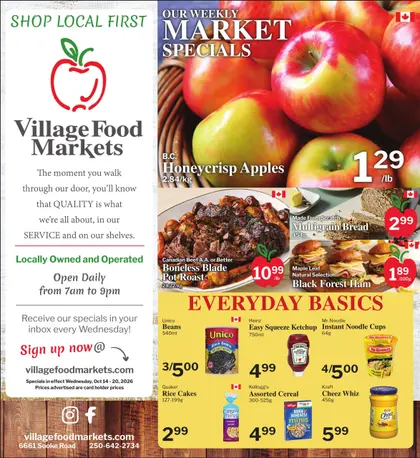 Village Food Markets Indexed Weekly