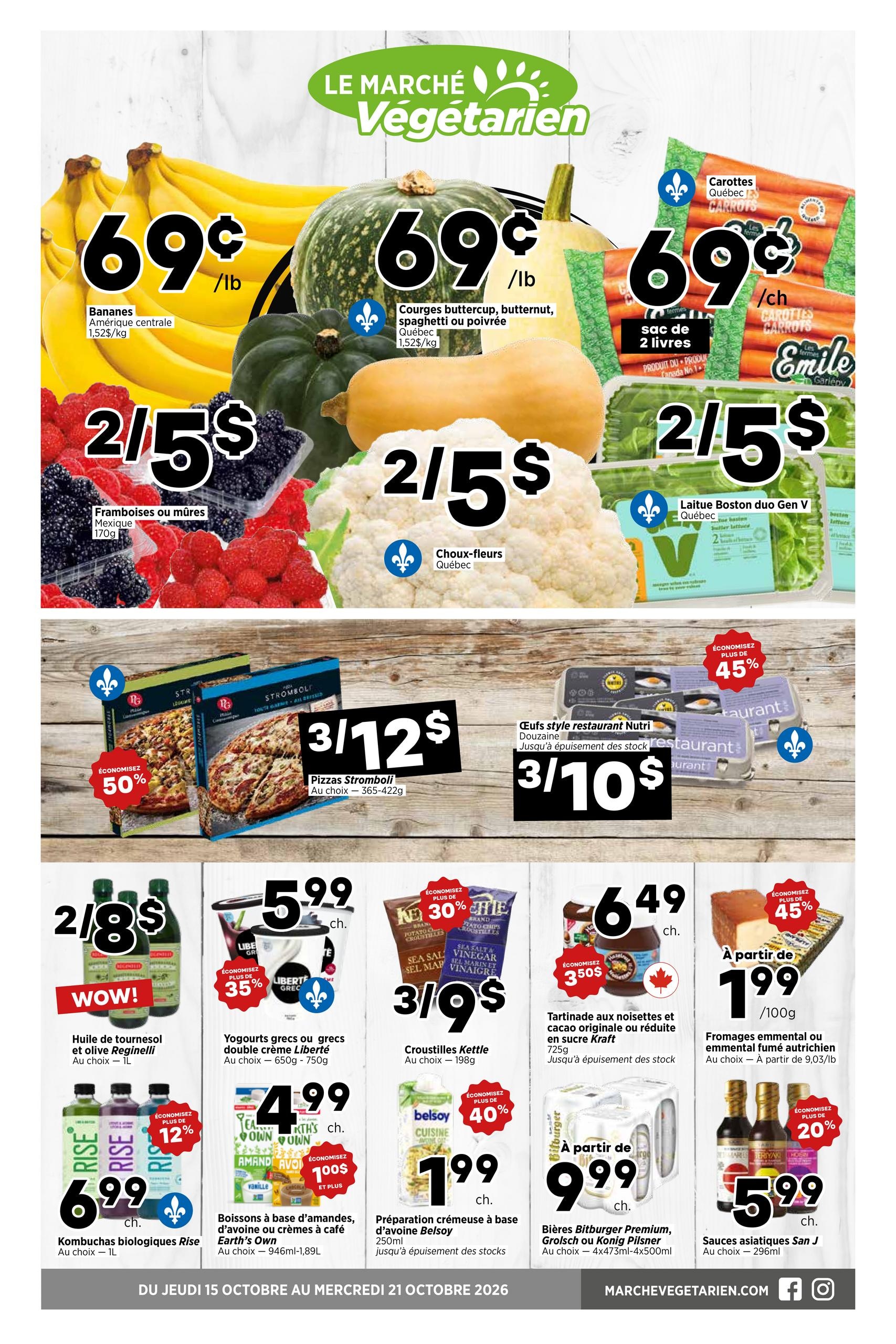 Le Marché Végétarien flyer page 1