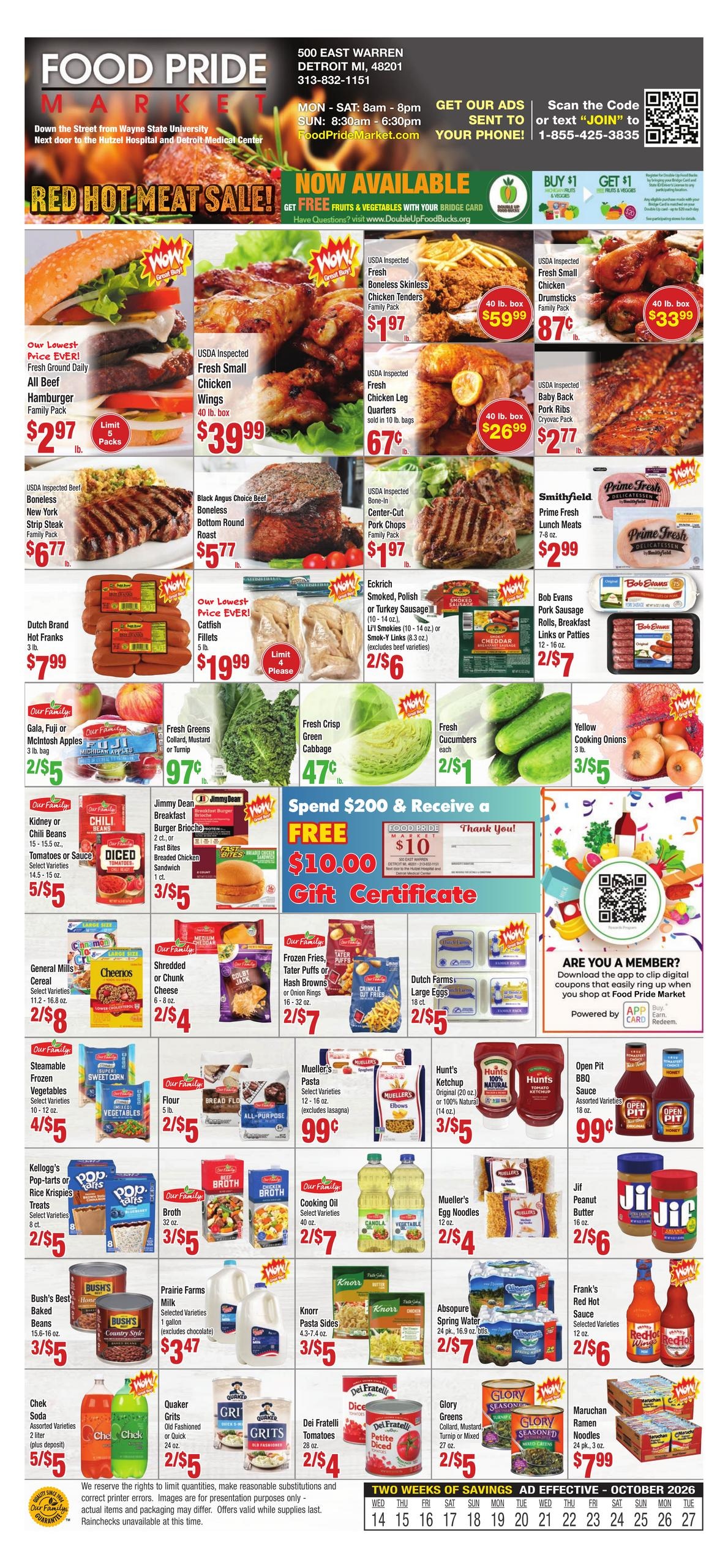 Food Pride Market weekly ad page 1