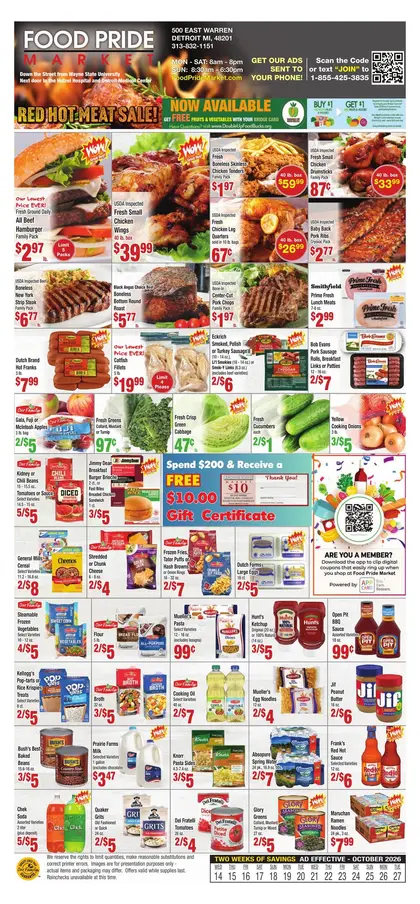 Food Pride Market Indexed Bi-Weekly