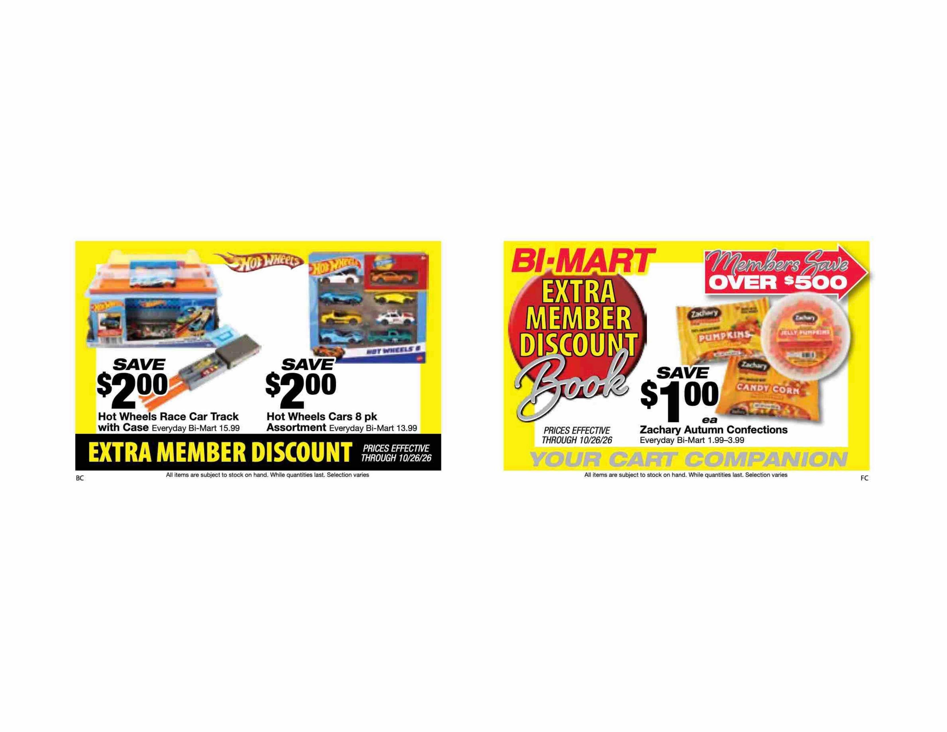Bi-Mart weekly ad page 1