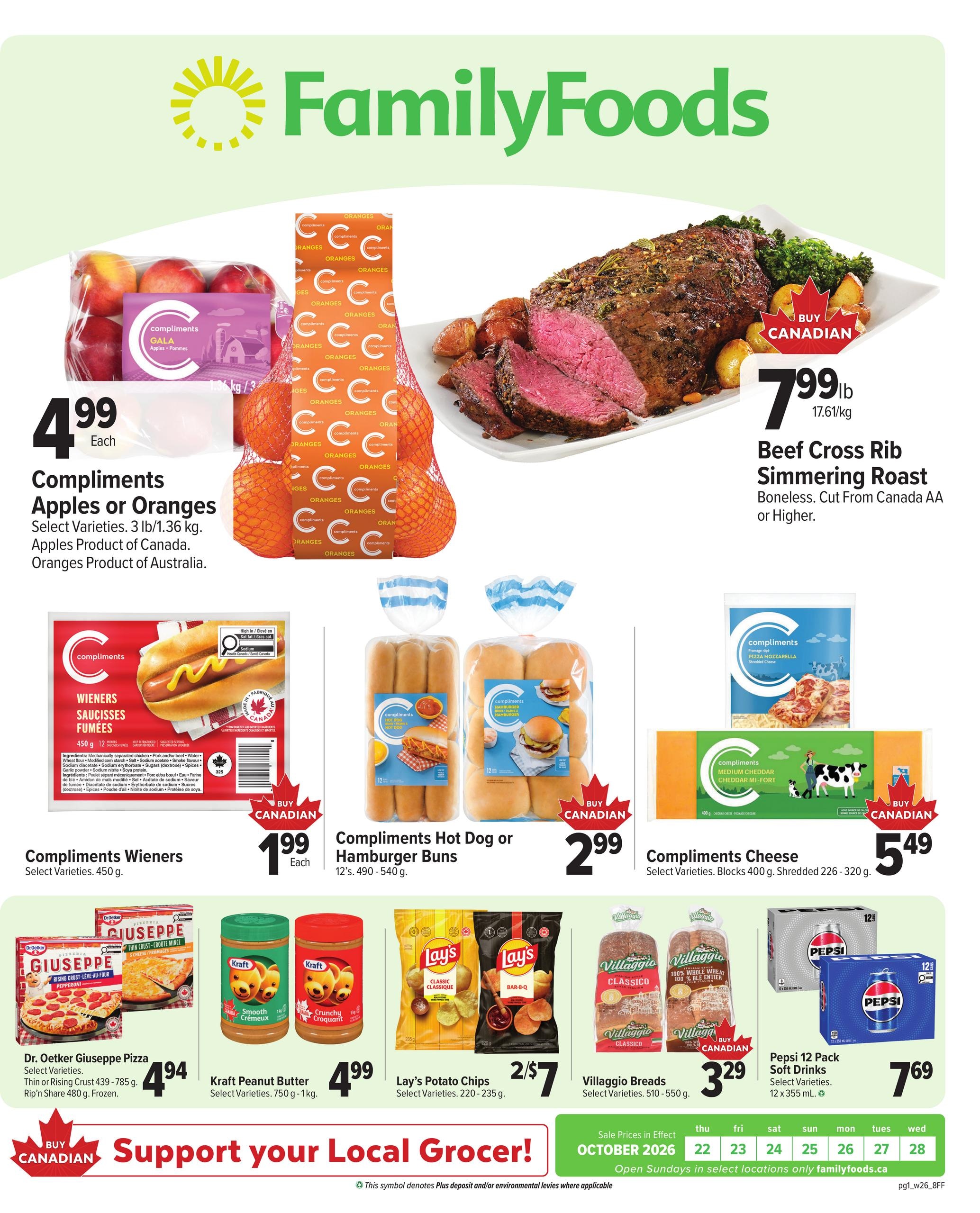 Family Foods flyer page 1