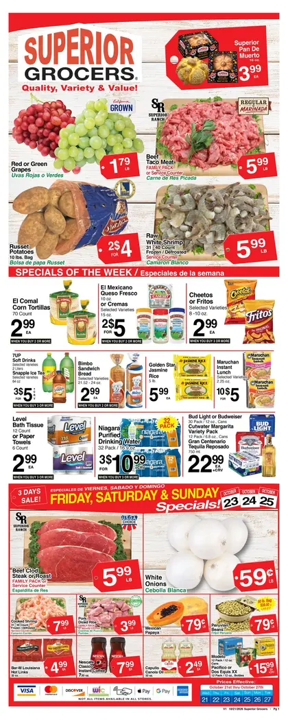 Superior Grocers Weekly Specials