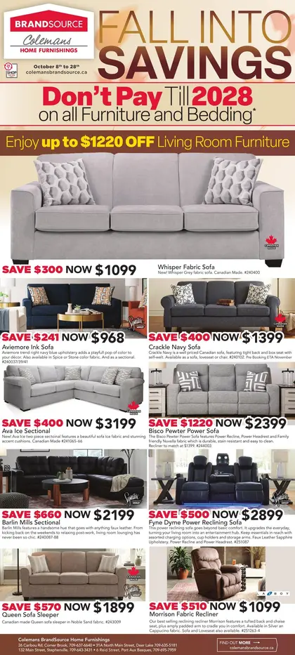 Colemans Brandsource Home Furniture Flyer