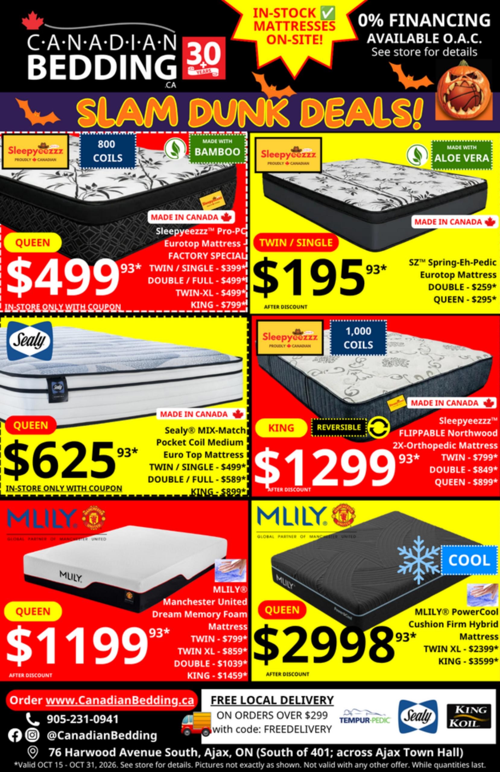 Canadian Bedding Mattresses flyer page 1