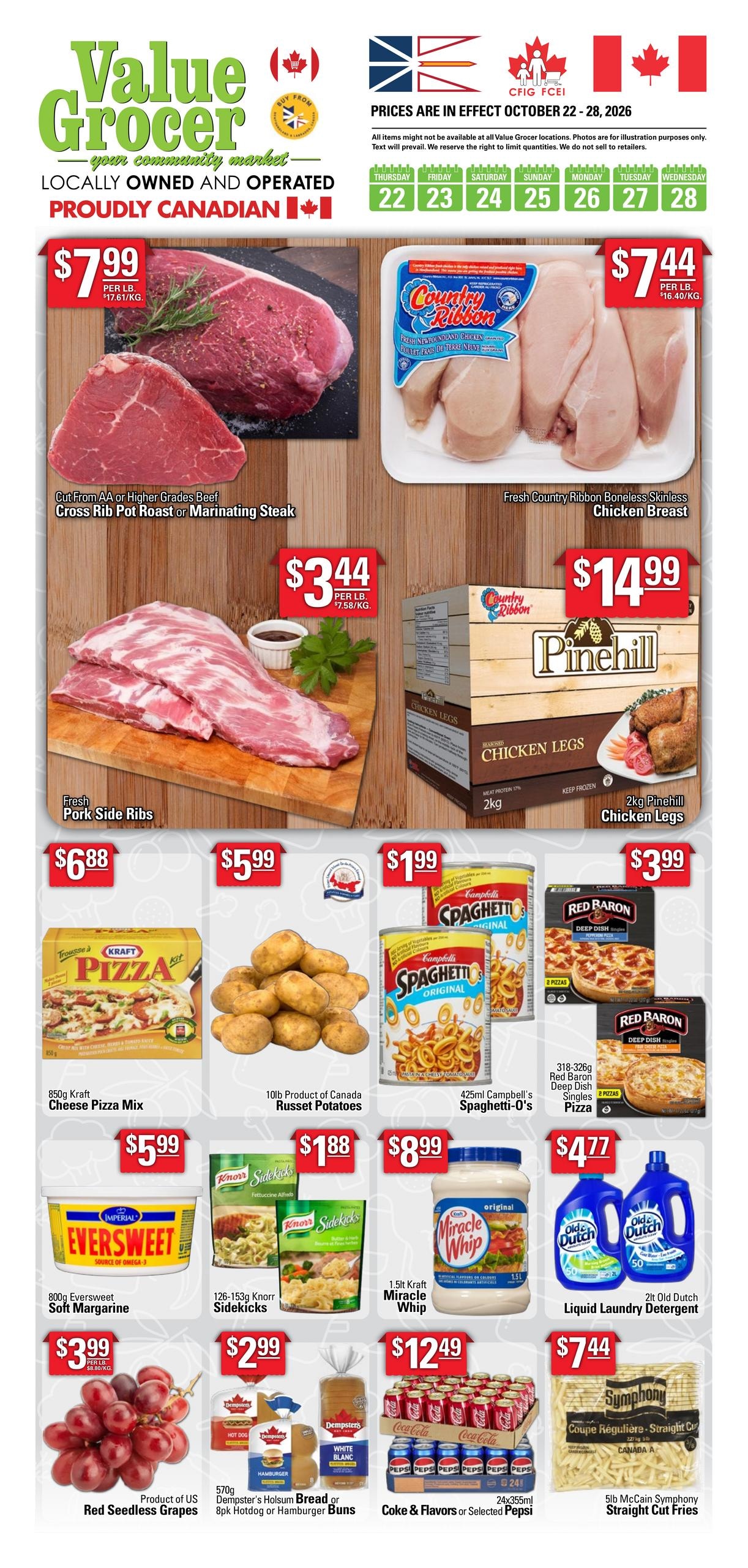 Value Grocer flyer page 1