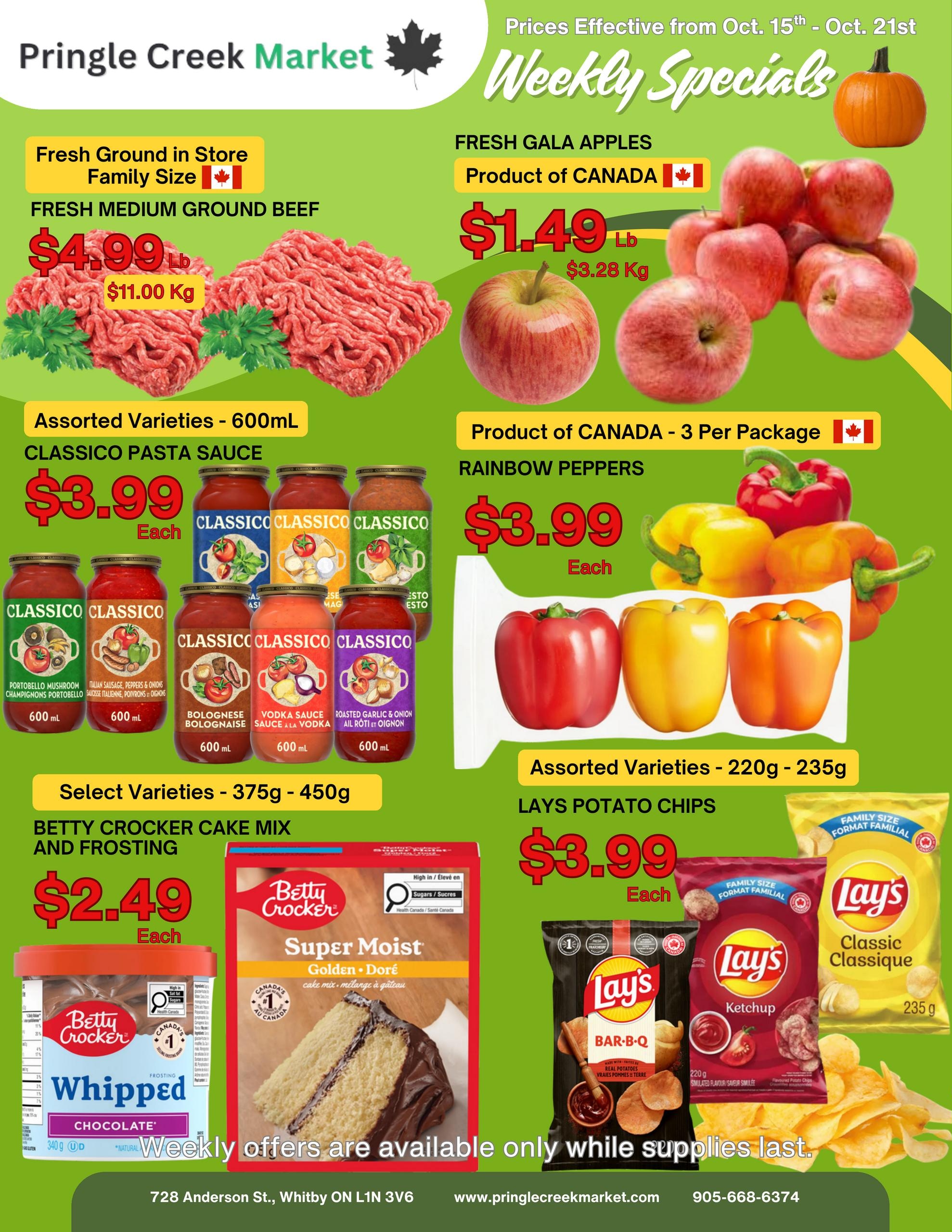 Pringle Creek Market flyer page 1