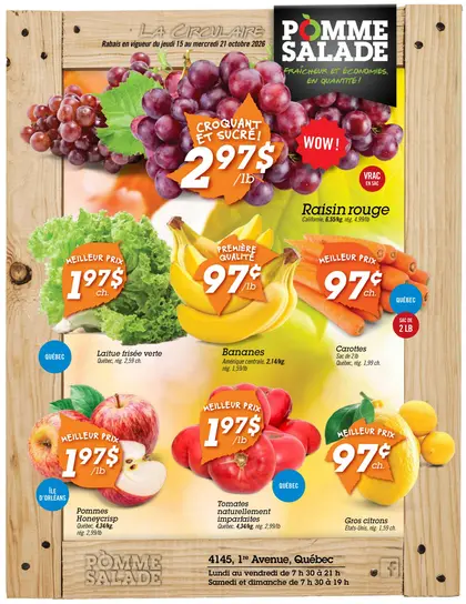 Pomme Salade Indexed Weekly