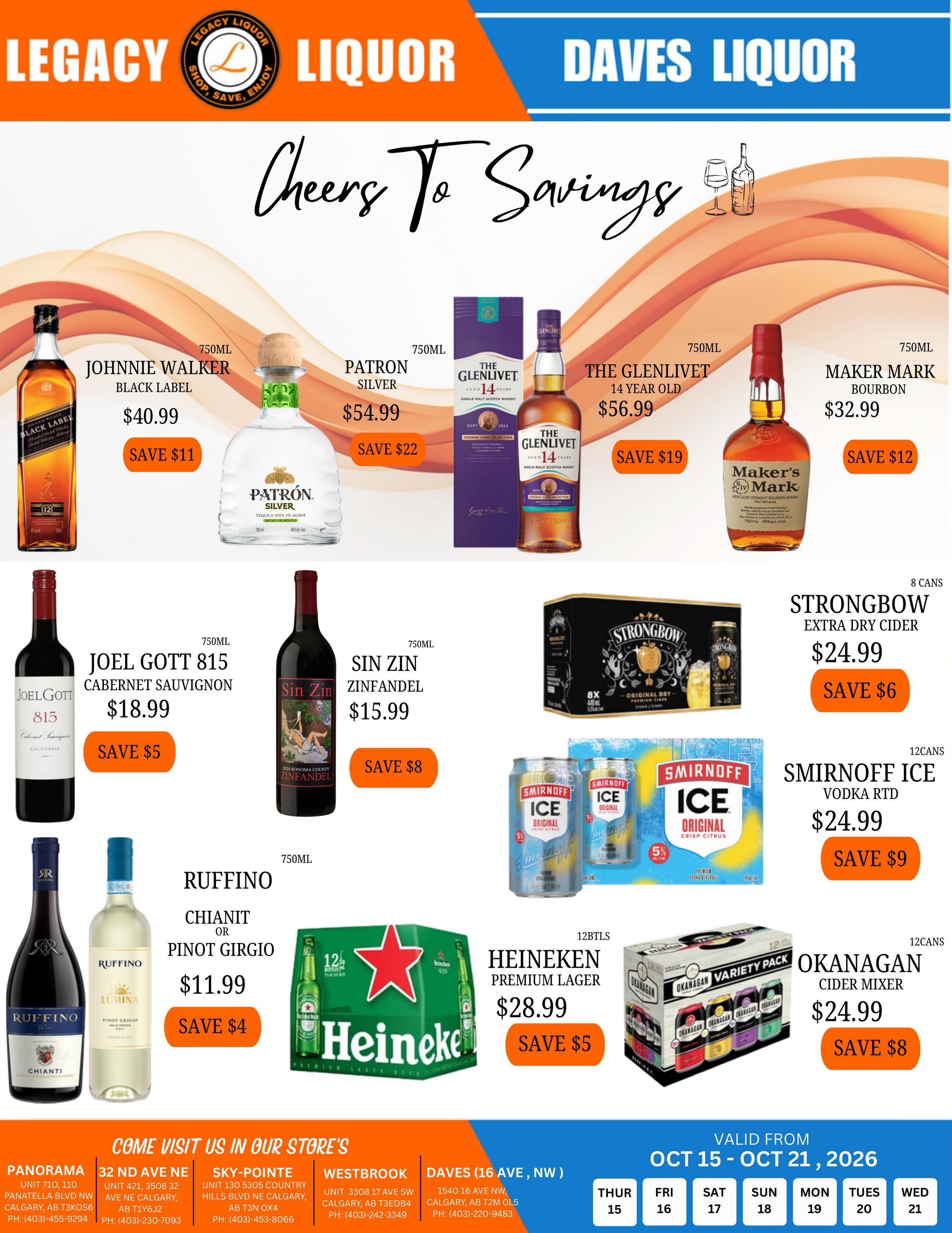 Legacy Liquor flyer page 1