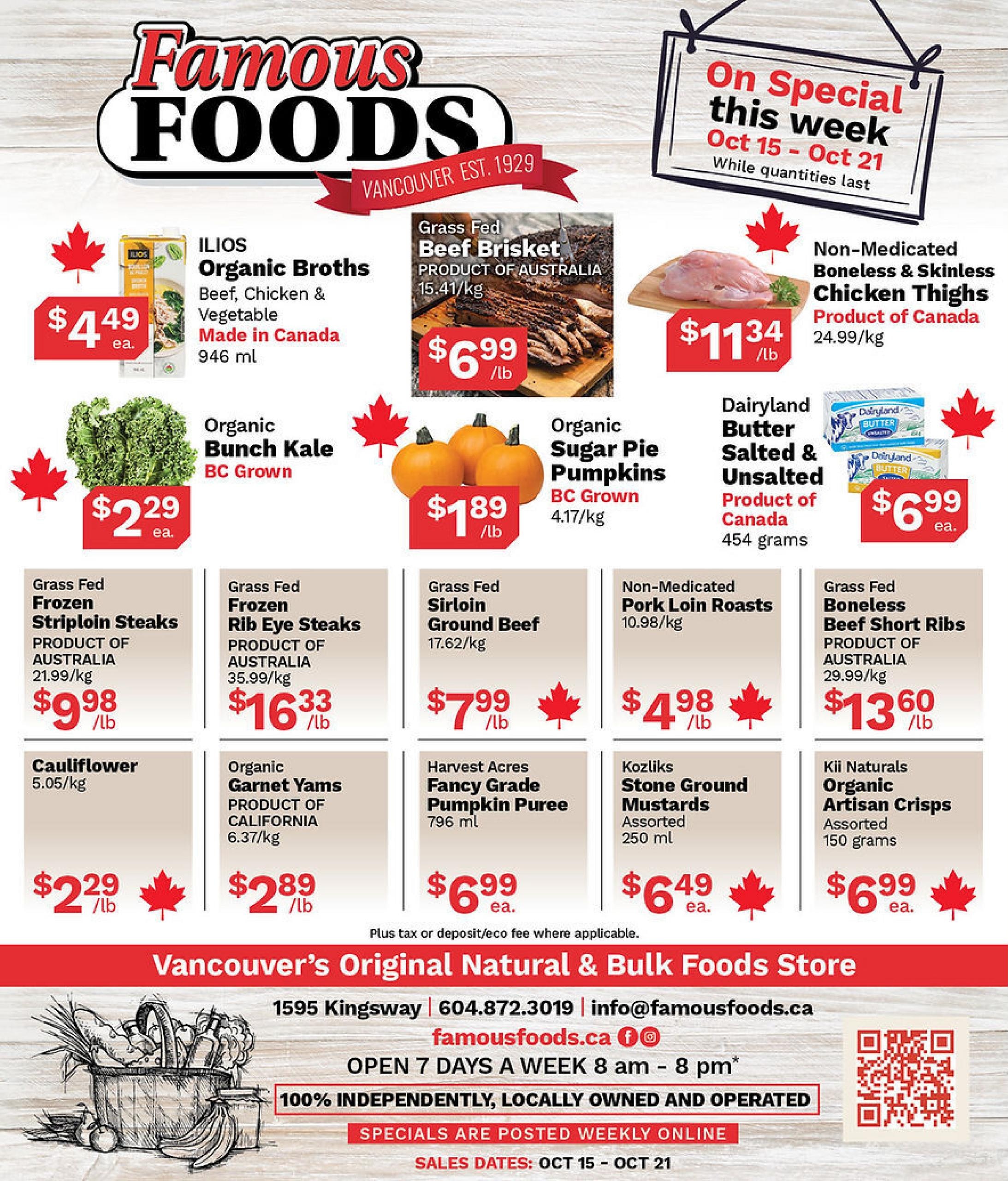 Famous Foods flyer page 1