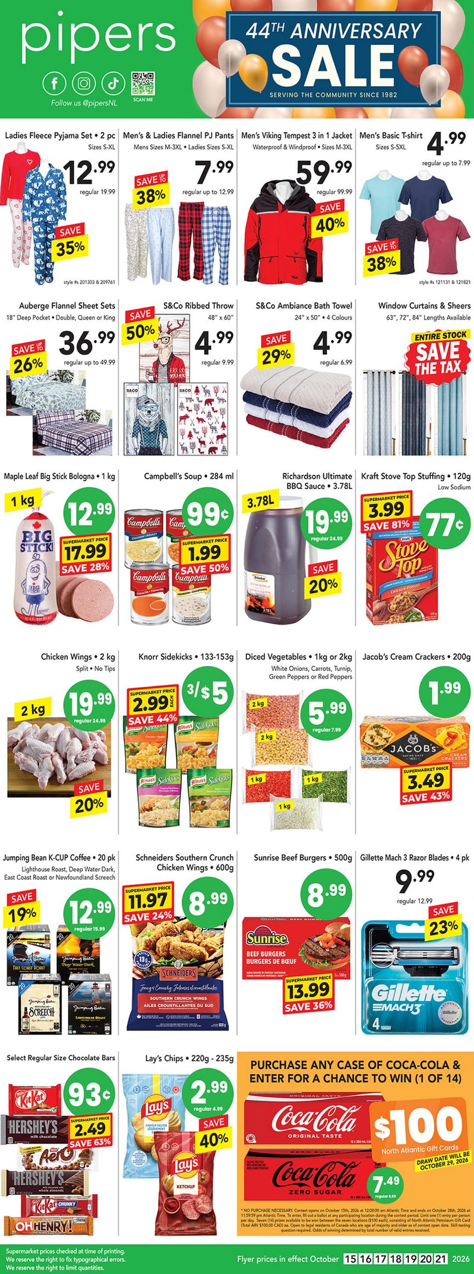 Pipers Superstore flyer page 1