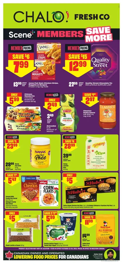 Chalo FreshCo Weekly eFlyer 10/22 - 10/28