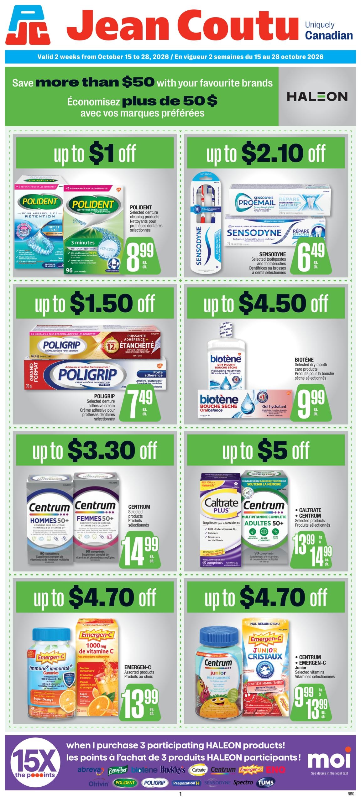 Jean Coutu flyer page 1