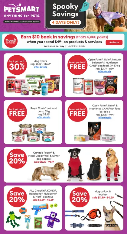 PetSmart OCTOBER 4-DAY SPOOKY SAVINGS