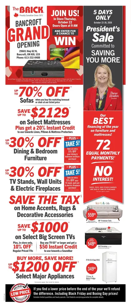 The Brick President's Sale