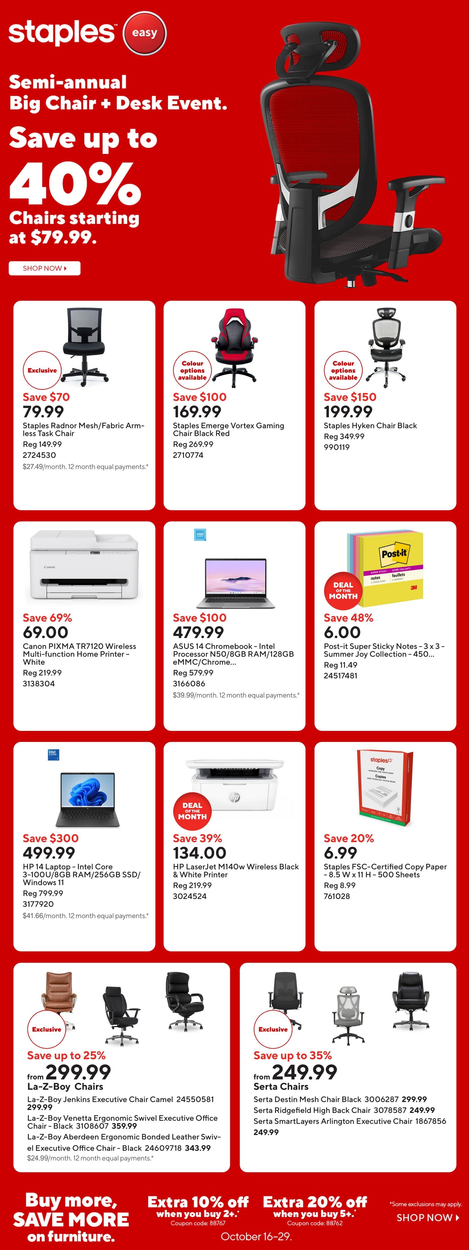 Staples flyer page 1