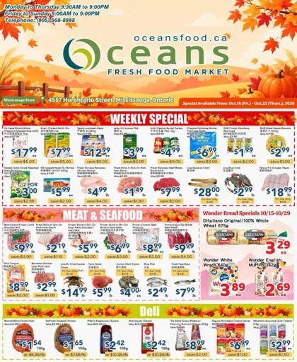 Oceans Fresh Food Market Indexed Weekly