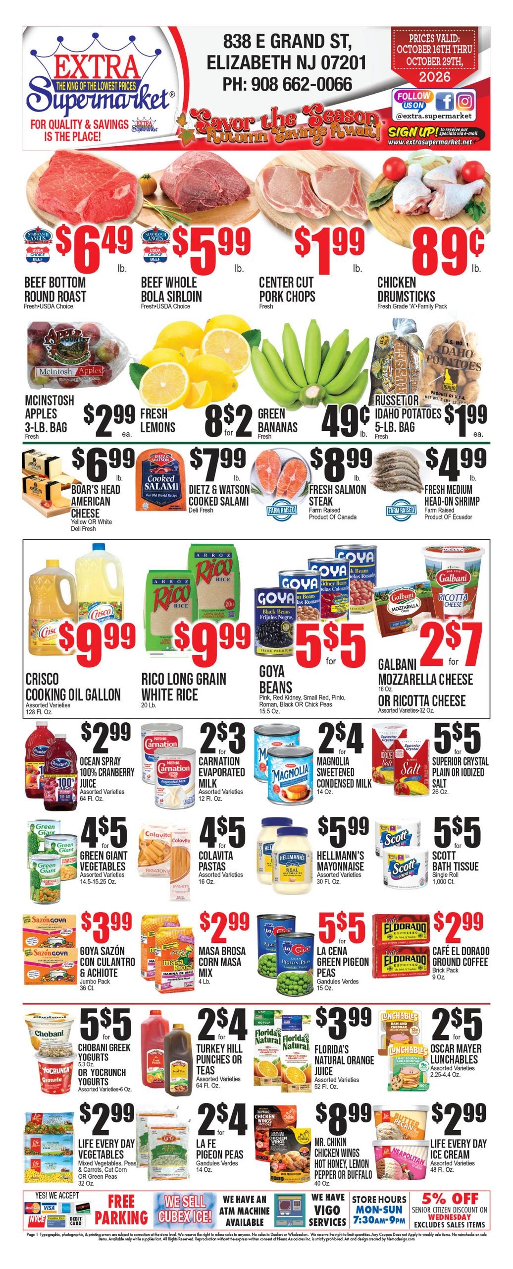 Extra Supermarket weekly ad page 1