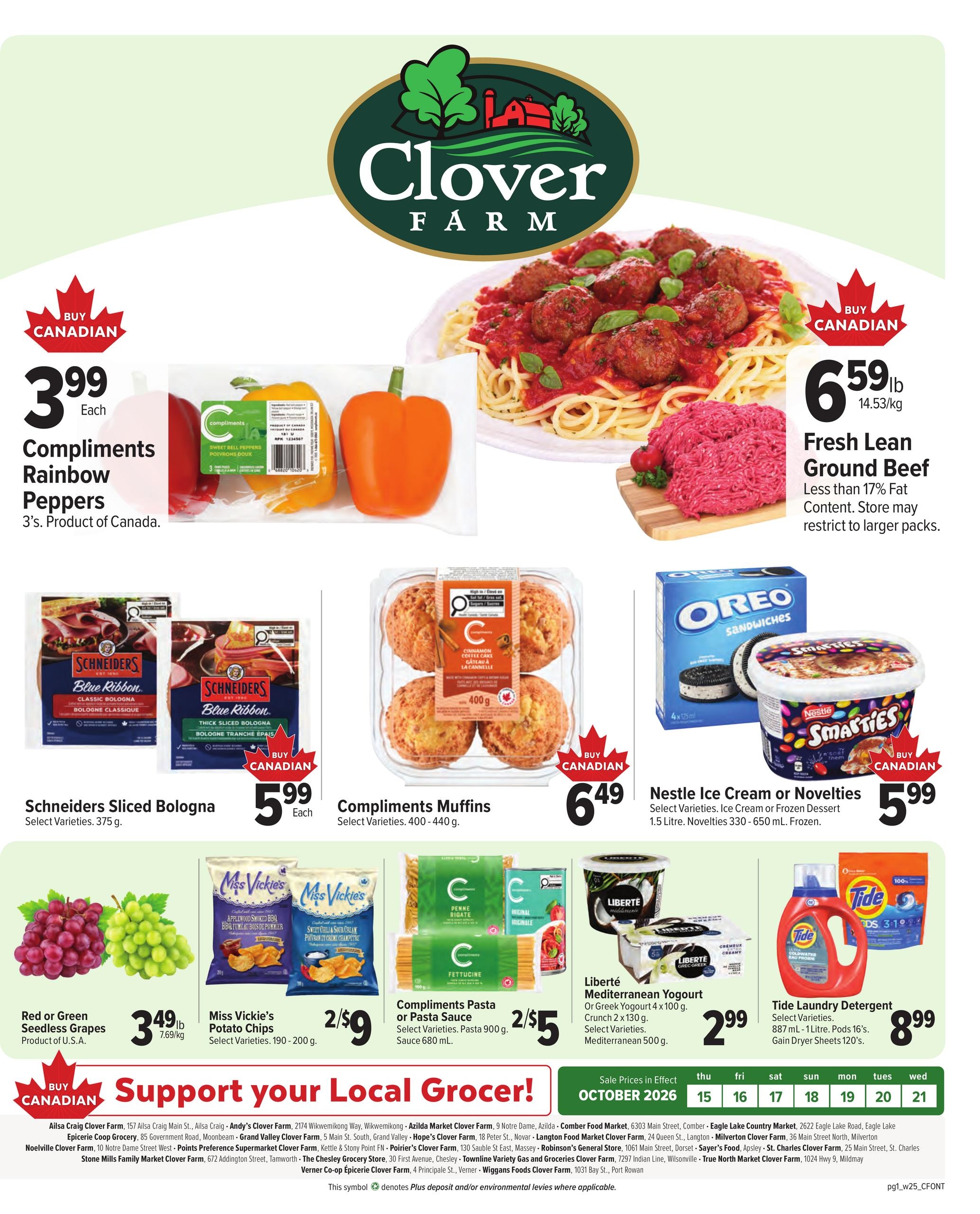 Chesley Grocery Store flyer page 1