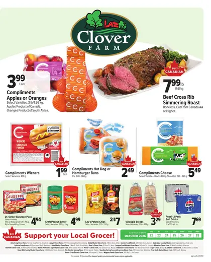 Clover Farm Weekly eFlyer 10/22-10/28