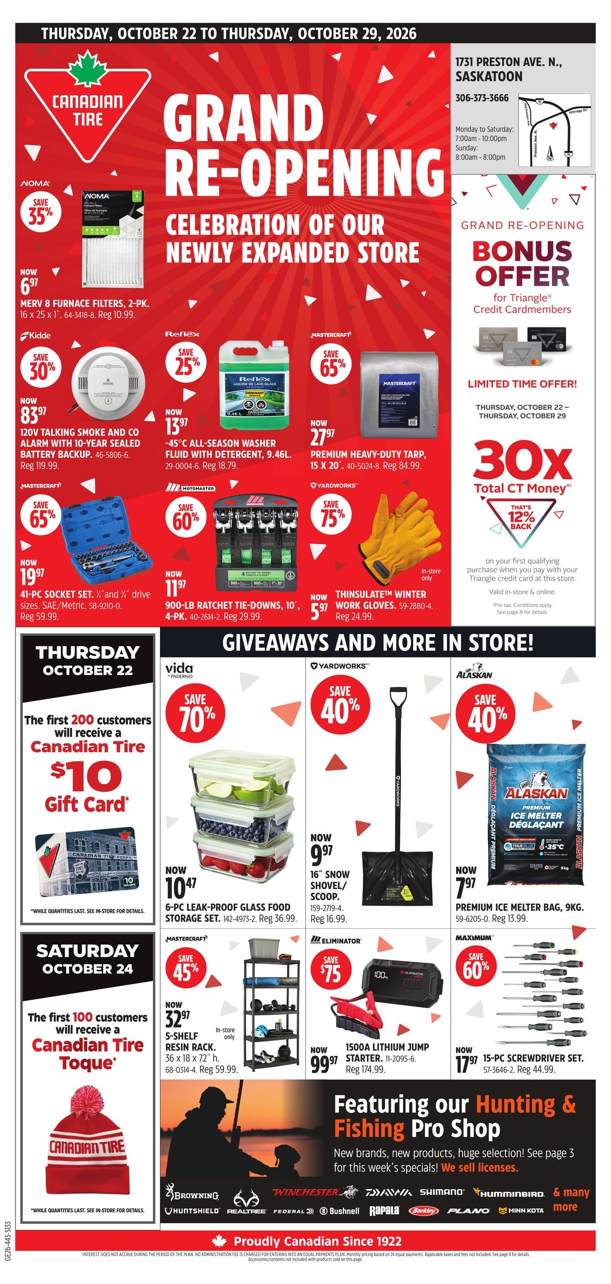 Canadian Tire flyer page 1