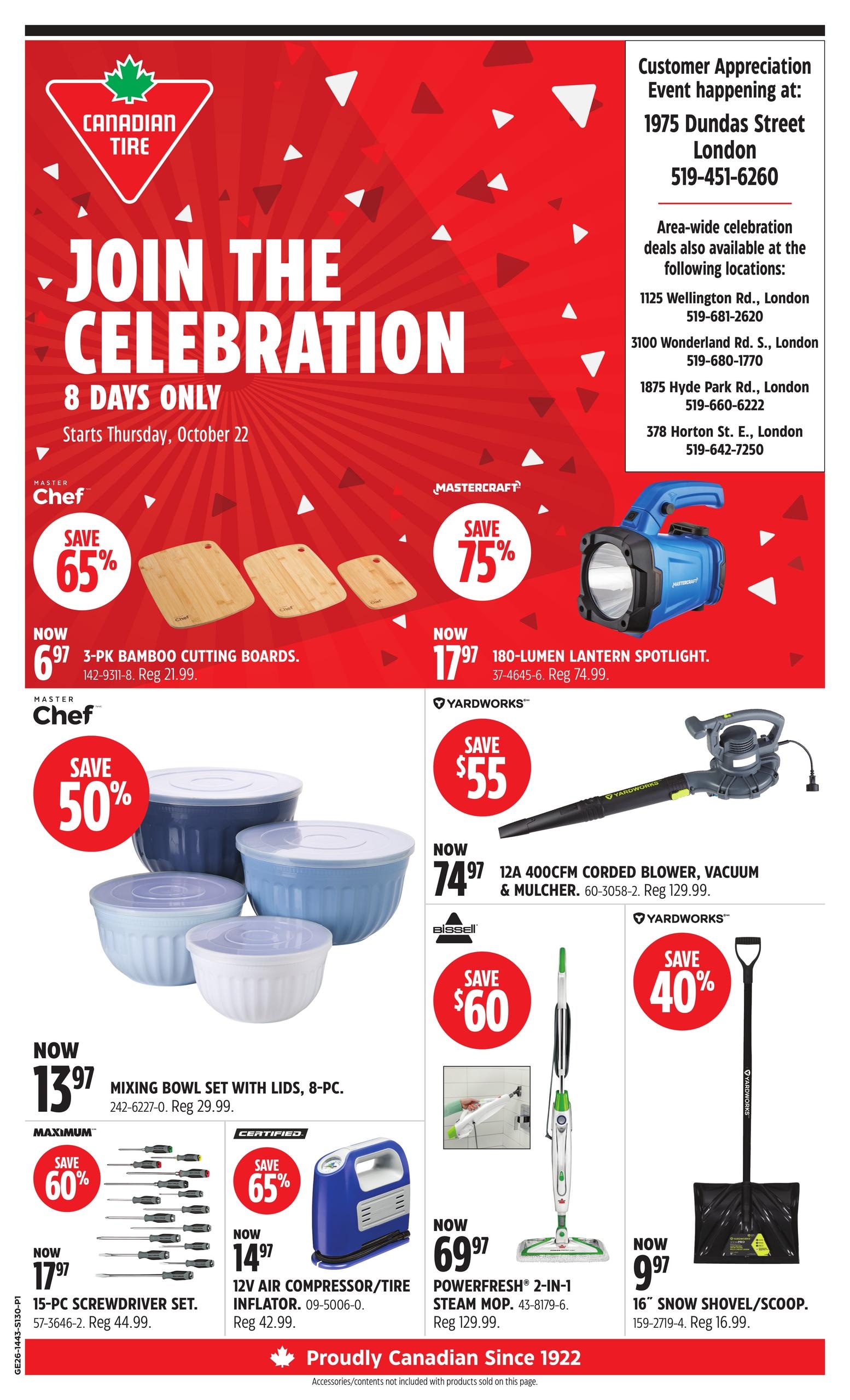 Canadian Tire flyer page 1
