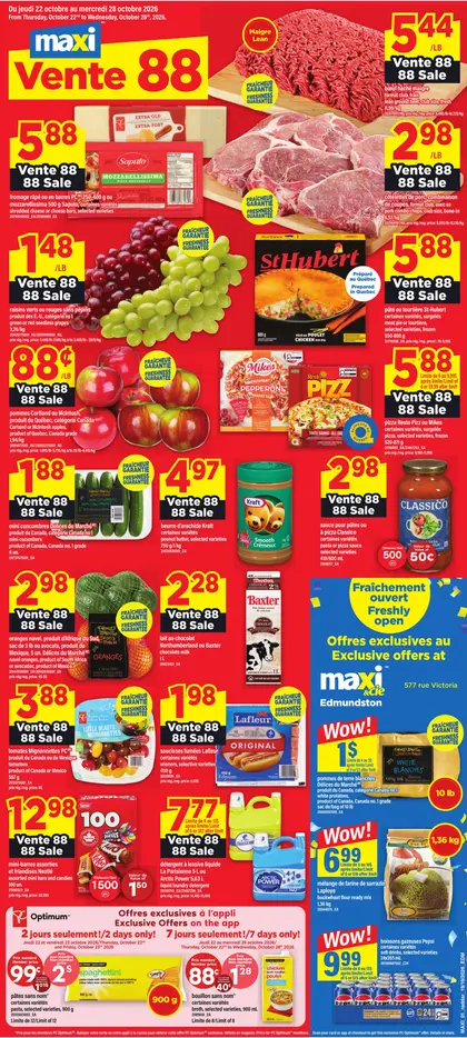 Maxi Weekly Flyer - Valid Thursday, October 22 - Wednesday, October 28
