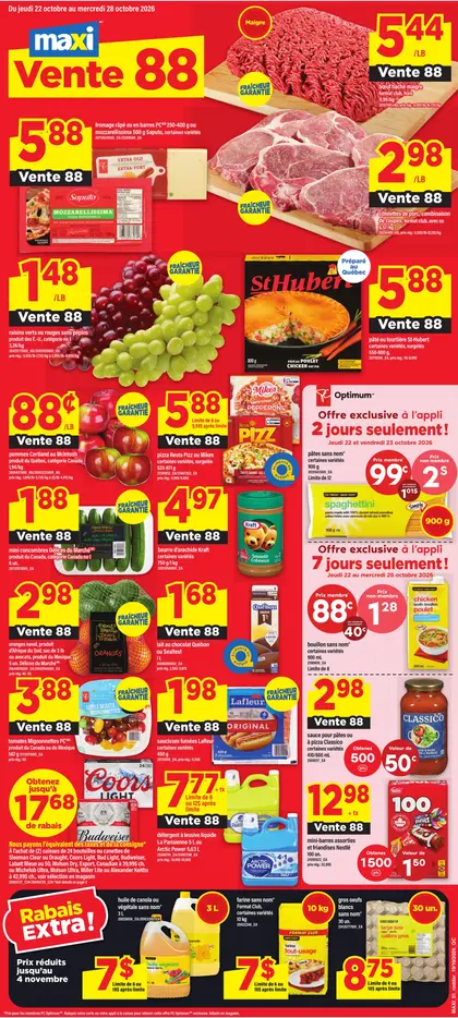 Maxi Weekly Flyer - Valid Thursday, October 22 - Wednesday, October 28