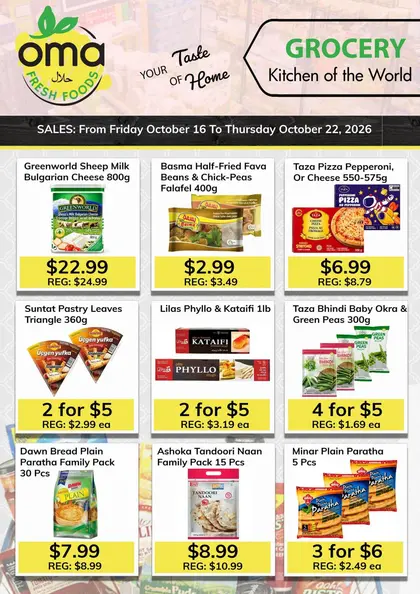 Oma Fresh Foods Indexed Weekly