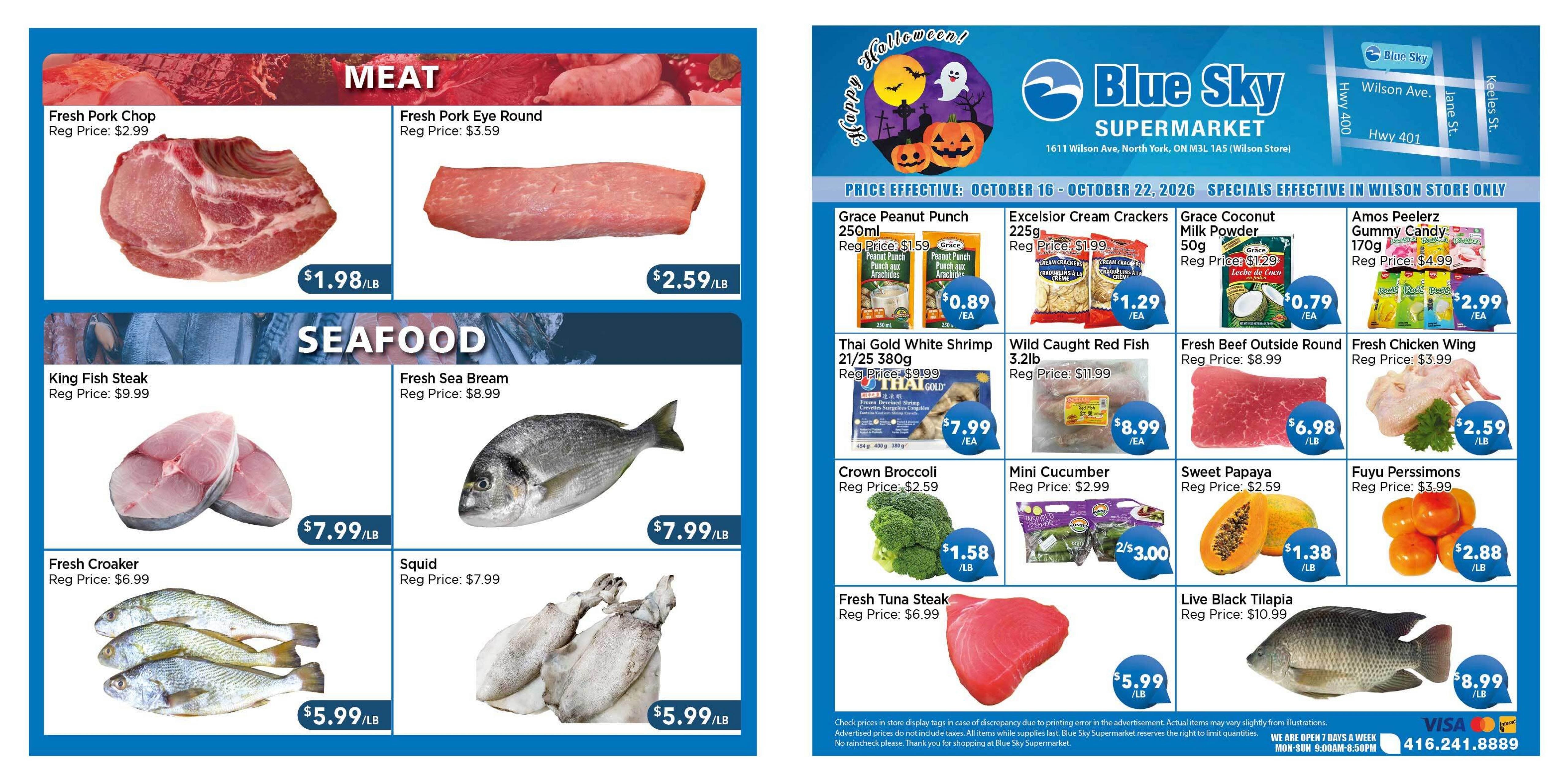 Blue Sky Supermarket flyer page 1