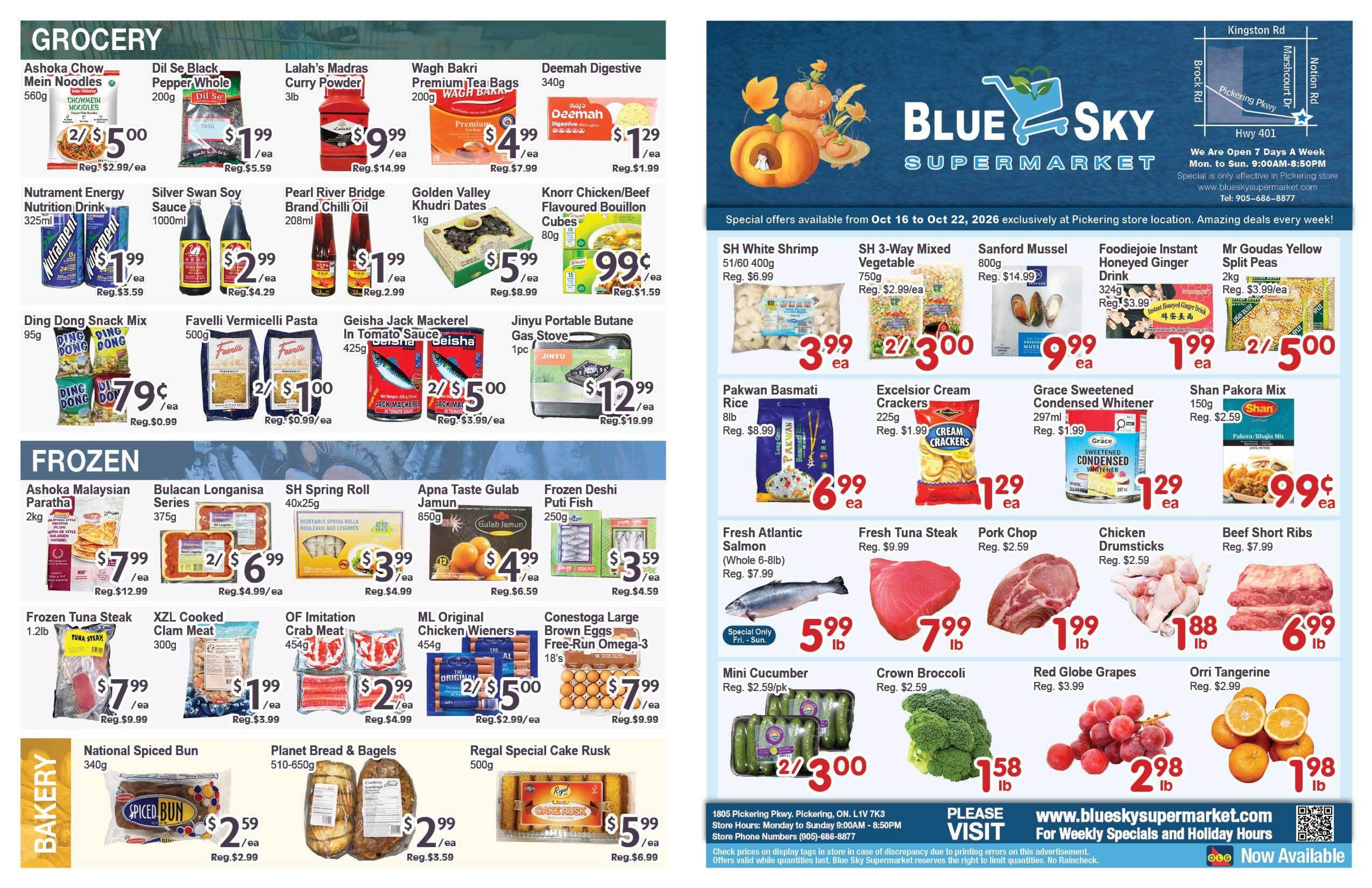 Blue Sky Supermarket flyer page 1