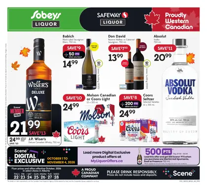 Sobeys & Safeway Liquor Weekly eFlyer 10/22 - 10/28