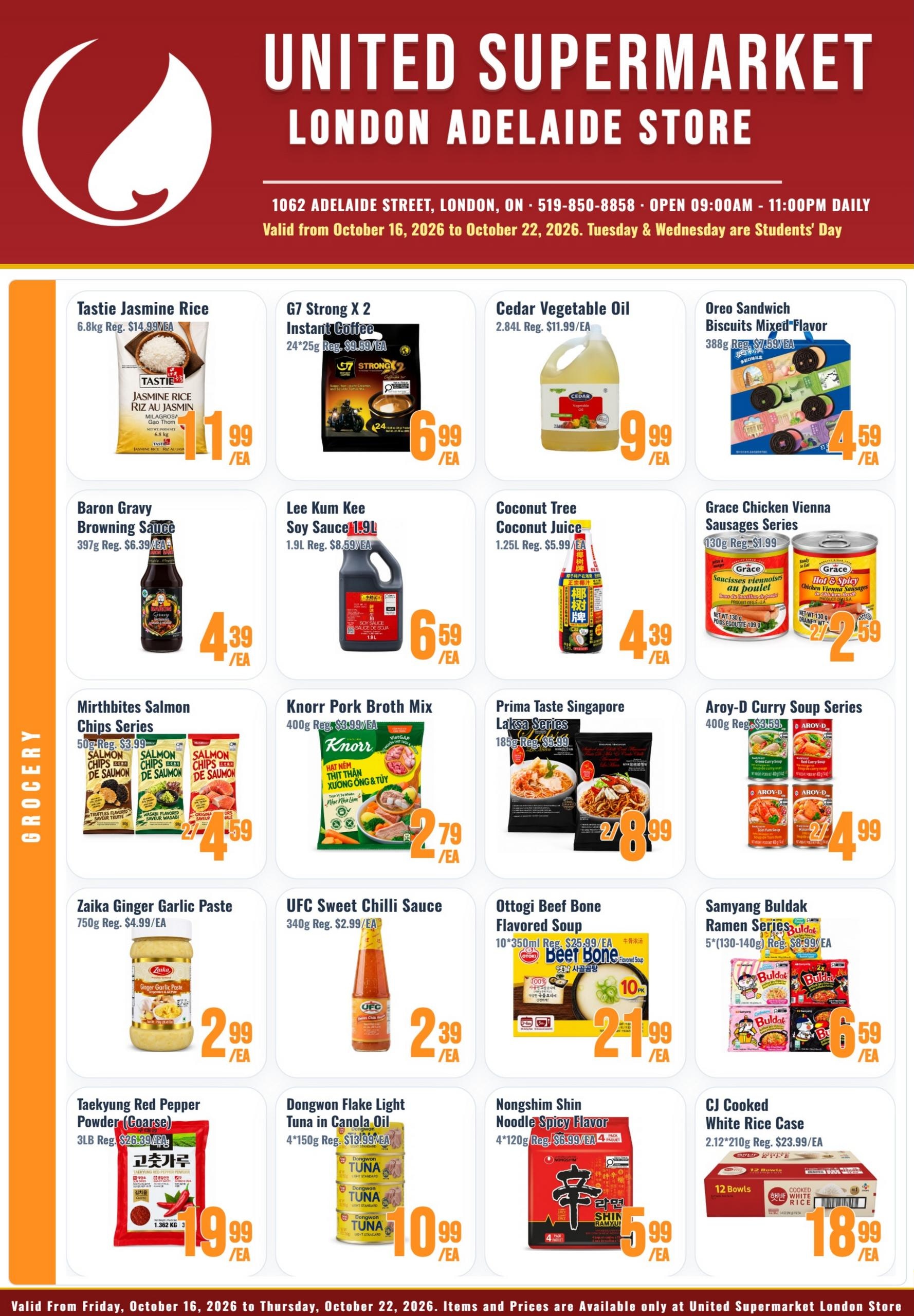 United Supermarket flyer page 1