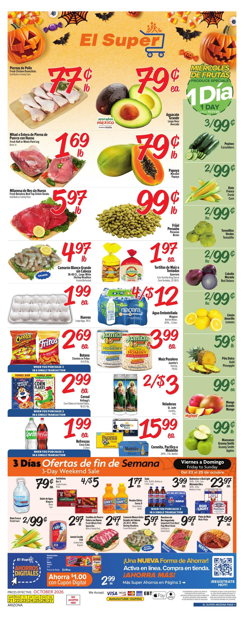 El Super weekly ad page 1