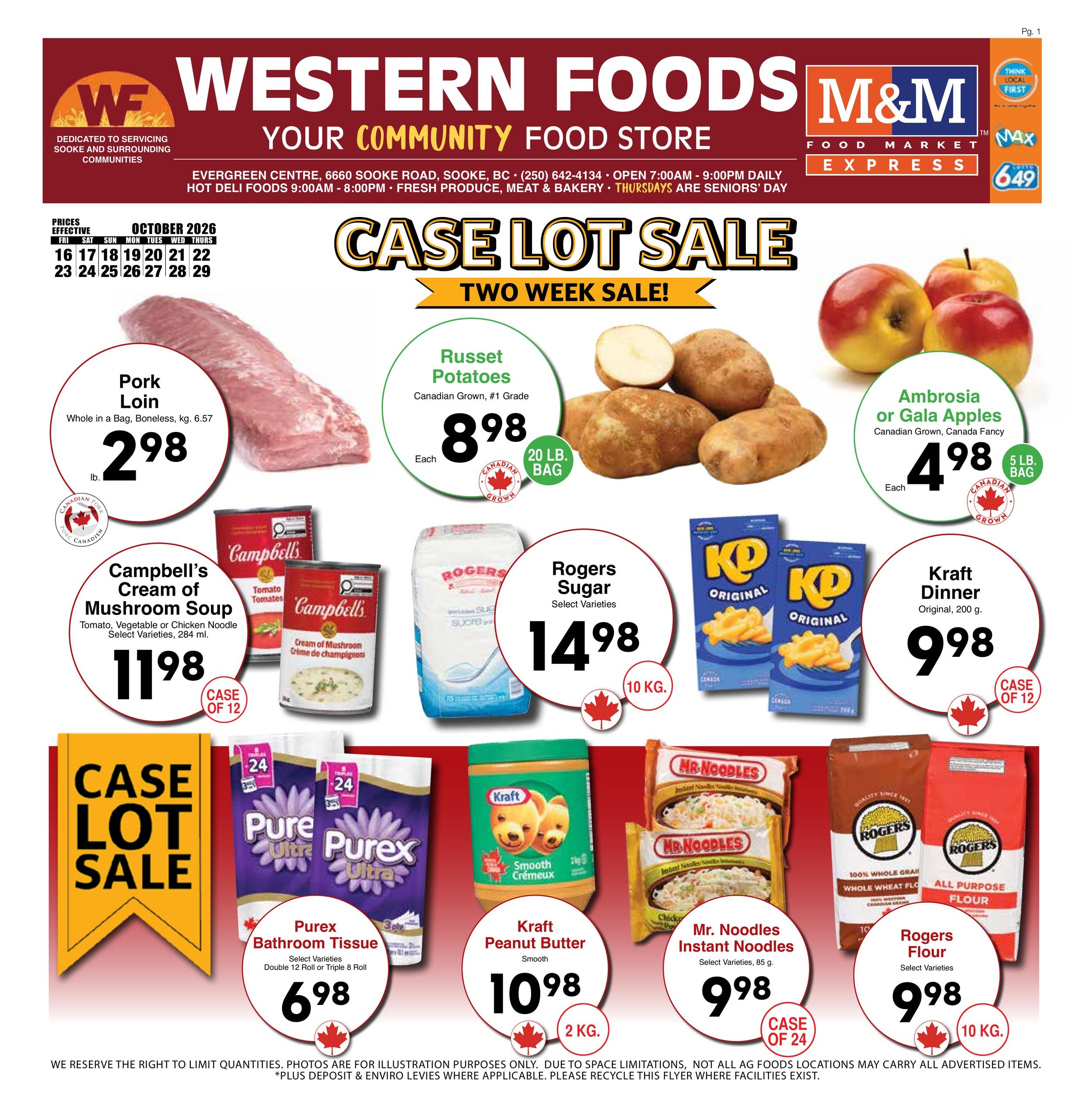 Western Foods flyer page 1