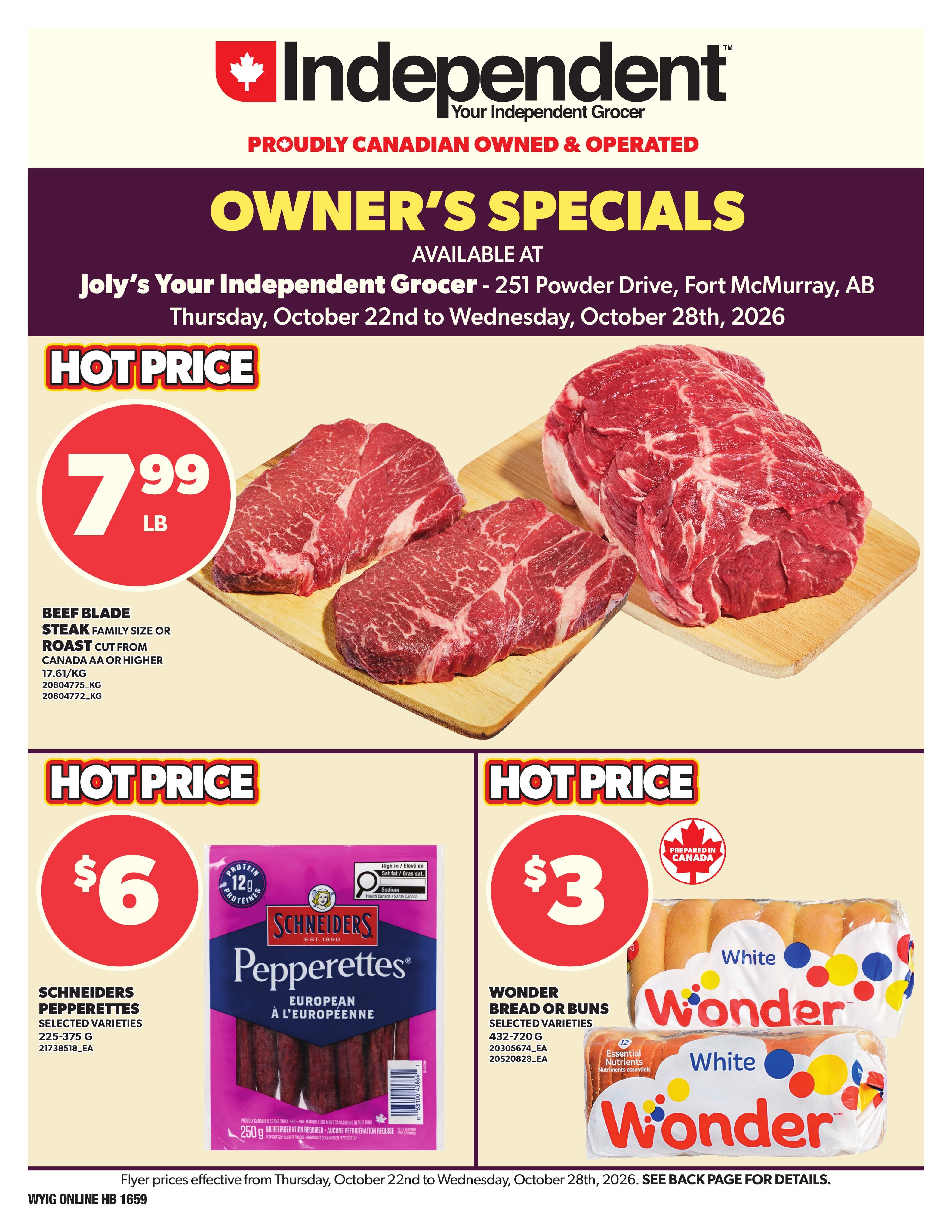 Your Independent Grocer flyer page 1