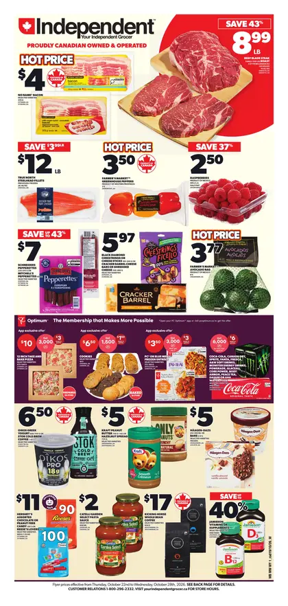 Your Independent Grocer Weekly Flyer - Valid Thursday, October 22 - Wednesday, October 28