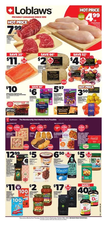 Loblaws Weekly Flyer - Valid Thursday, October 22 - Wednesday, October 28