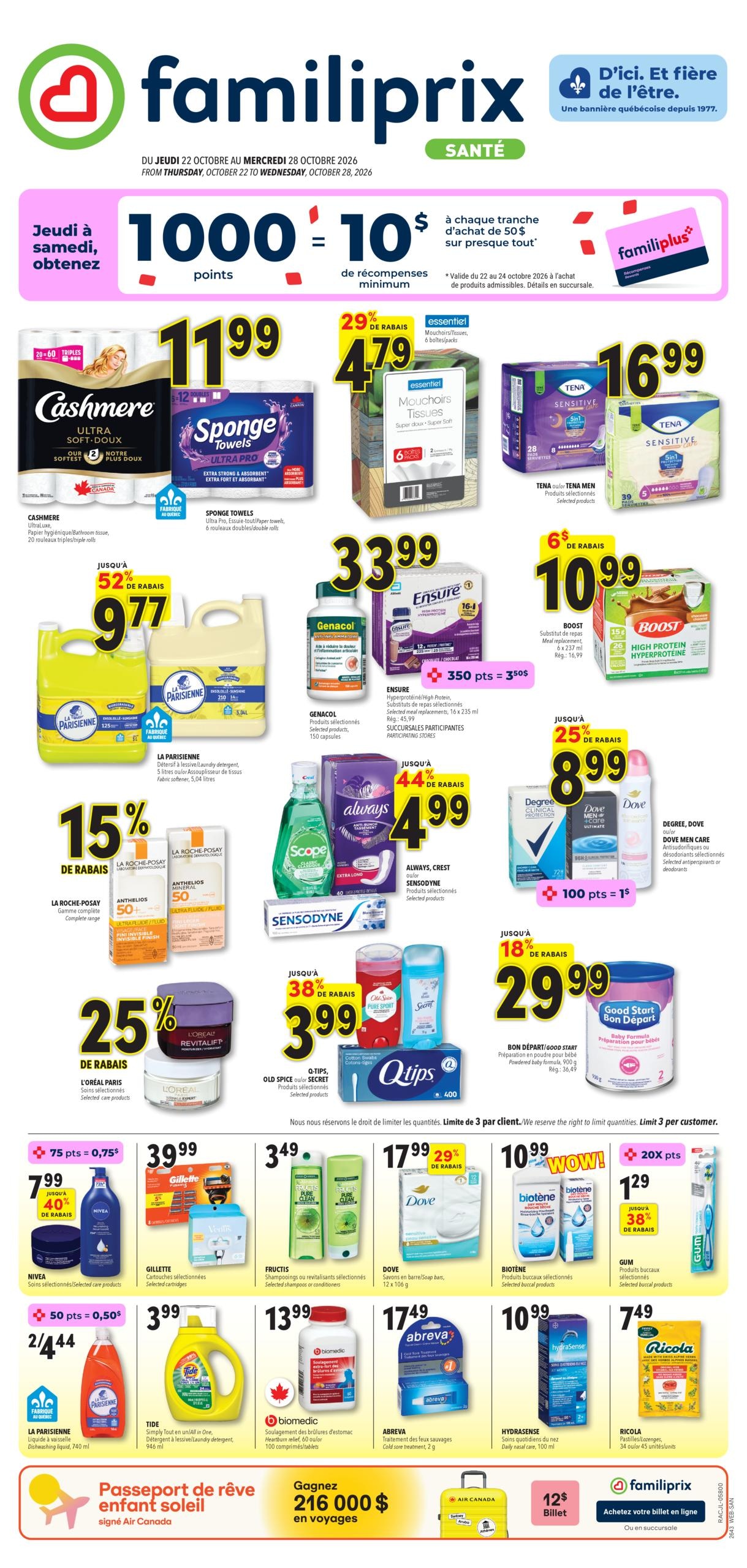 Familiprix Santé flyer page 1