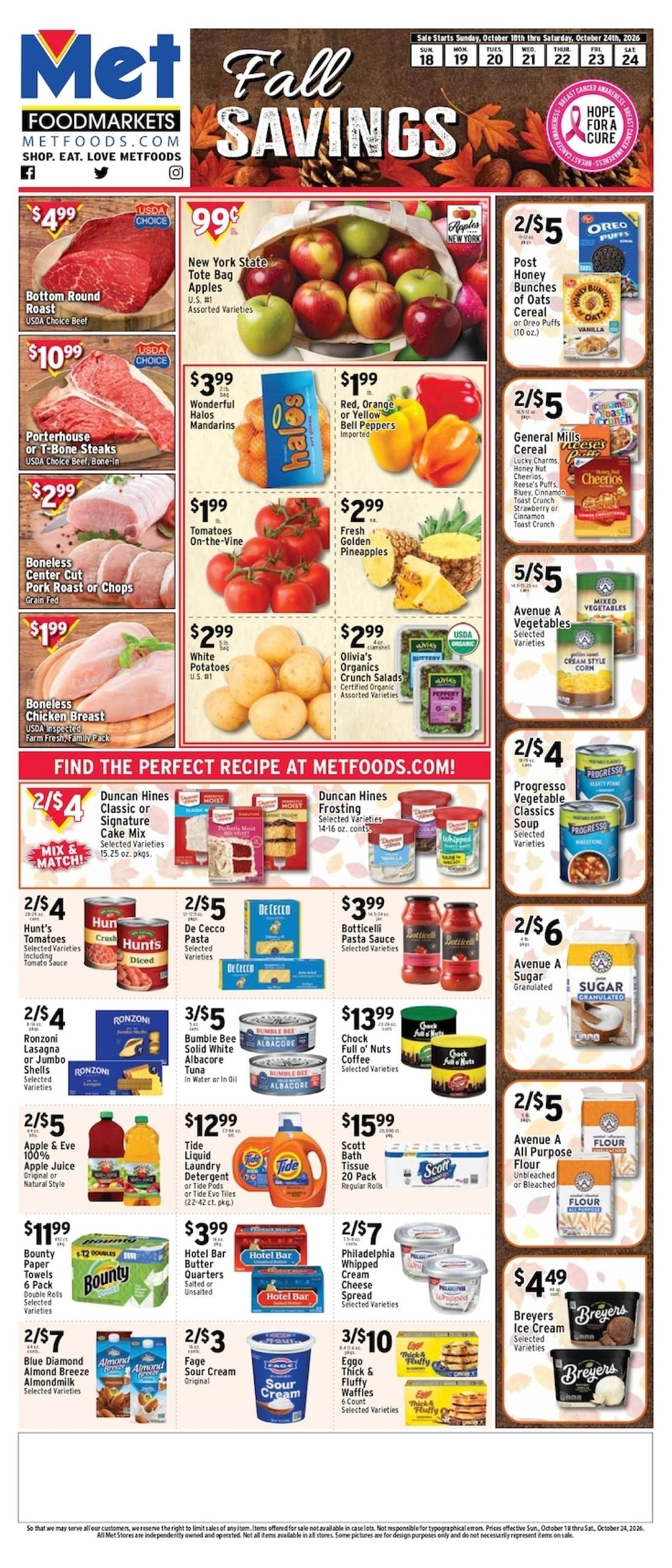 Met Foods weekly ad page 1