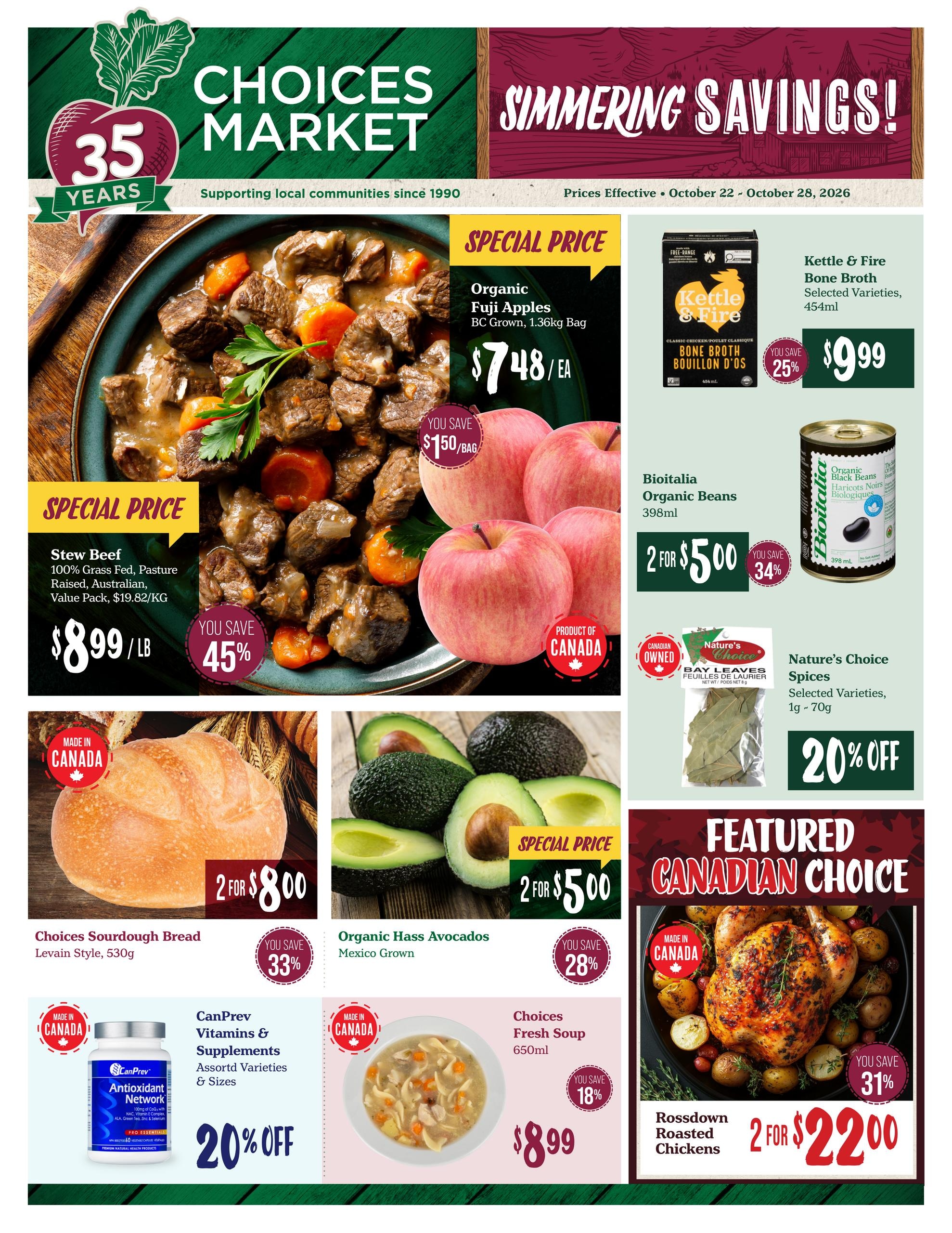 Choices Markets flyer page 1