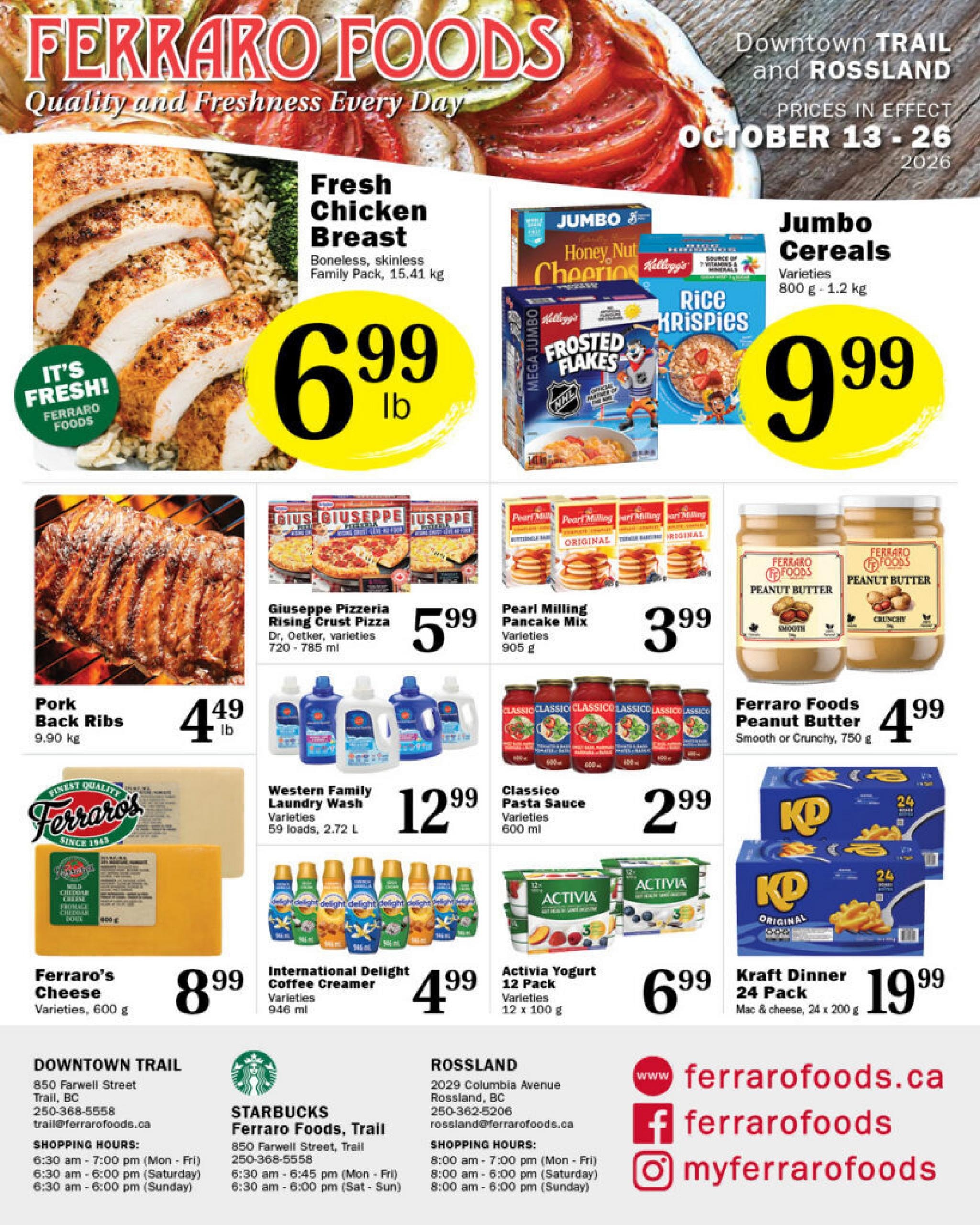 Ferraro Foods flyer page 1