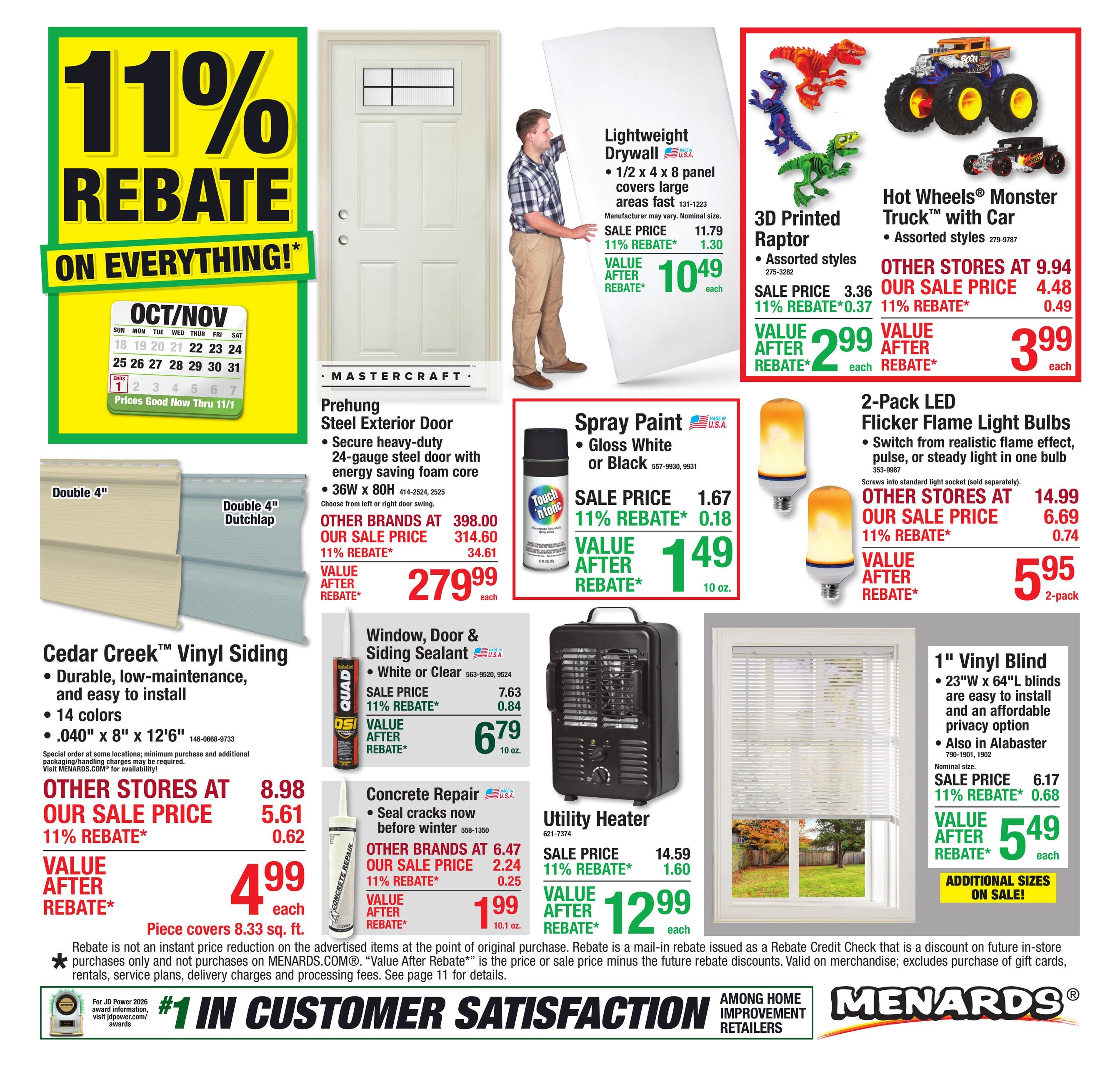 Menards weekly ad page 1