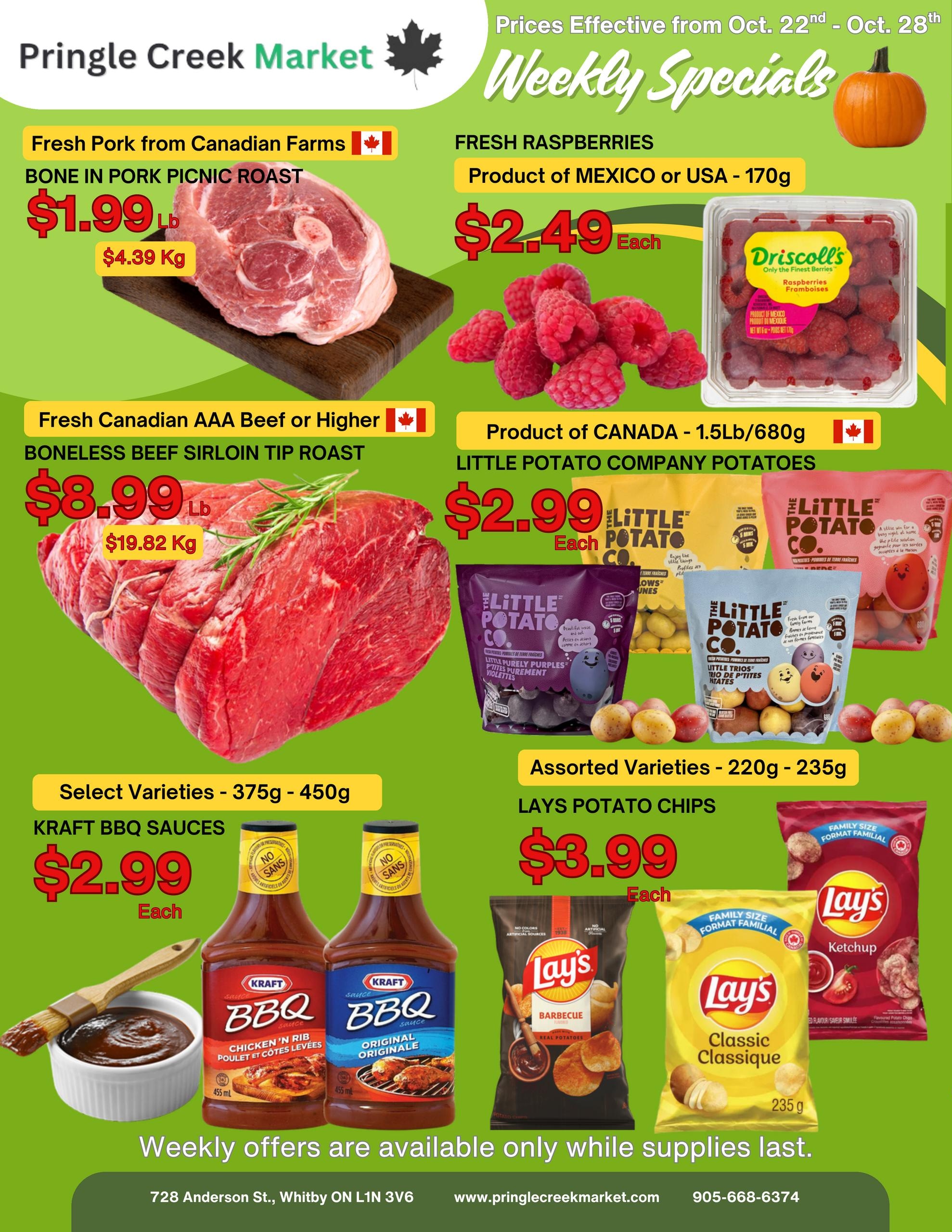 Pringle Creek Market flyer page 1