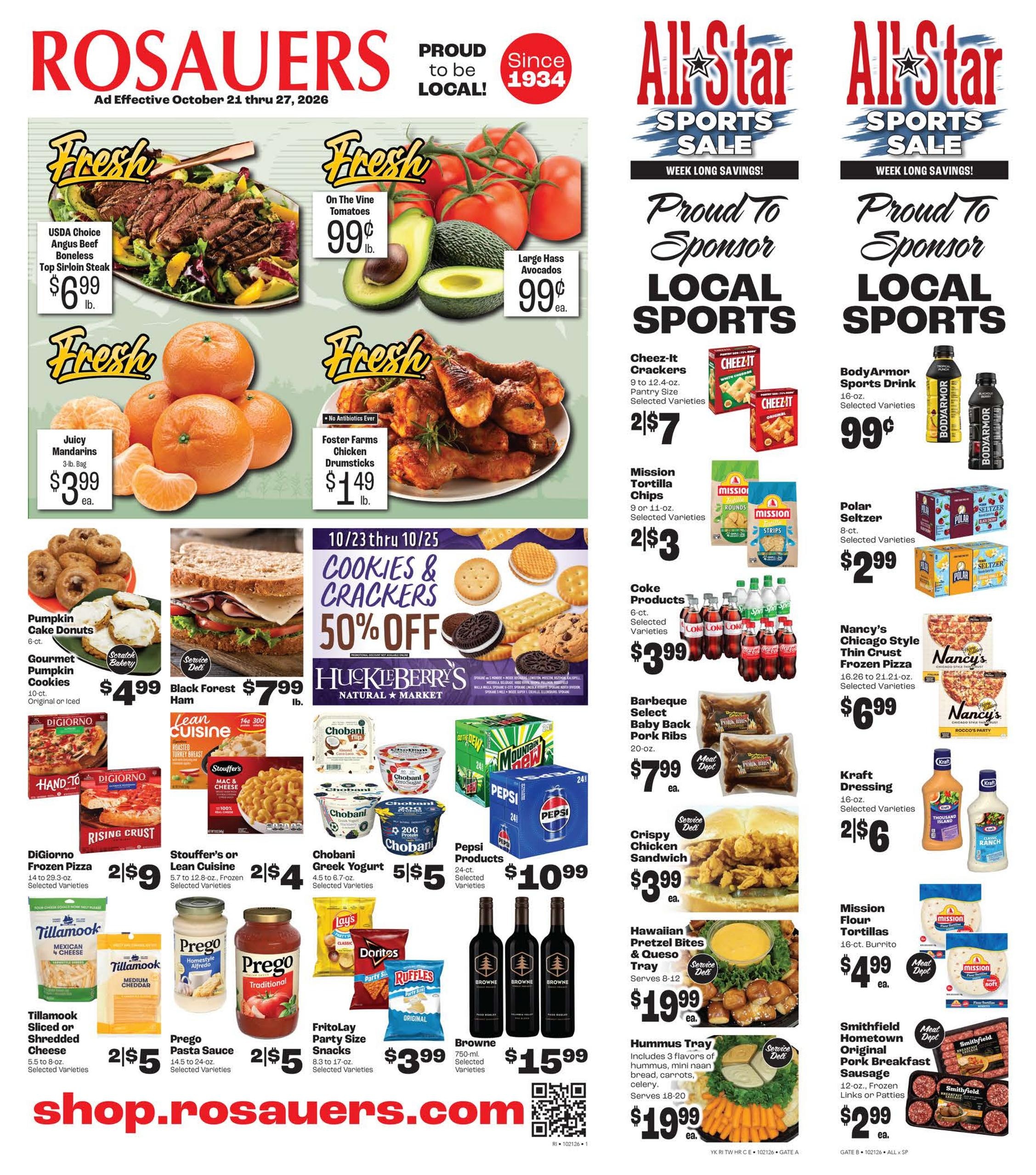 Rosauers weekly ad page 1